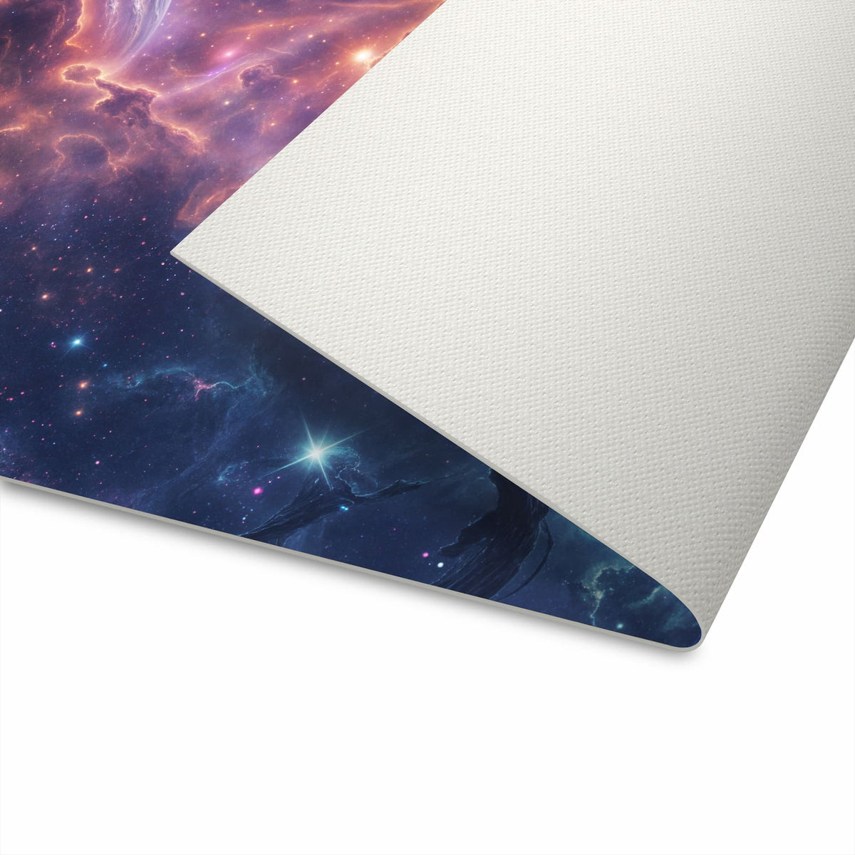 Langlebiger Teppich für Küche mit Motiv Kosmisches Universum in Unterseite