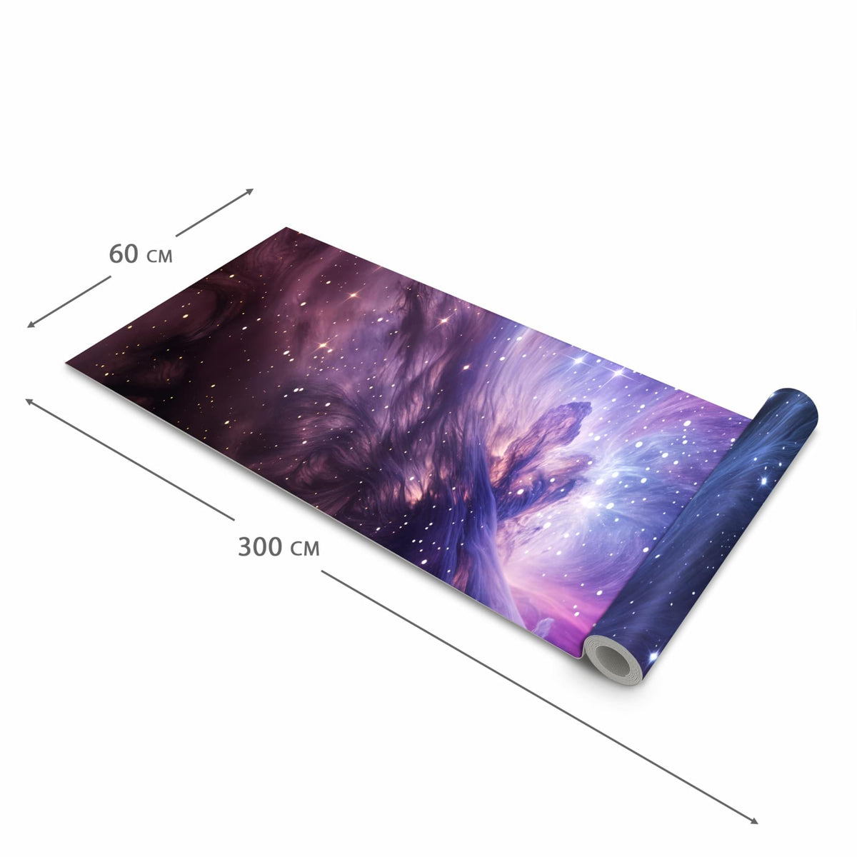 UV-beständiger Küchenläufer mit Motiv Galaktisches Leuchten in der Grösse 80x300 cm