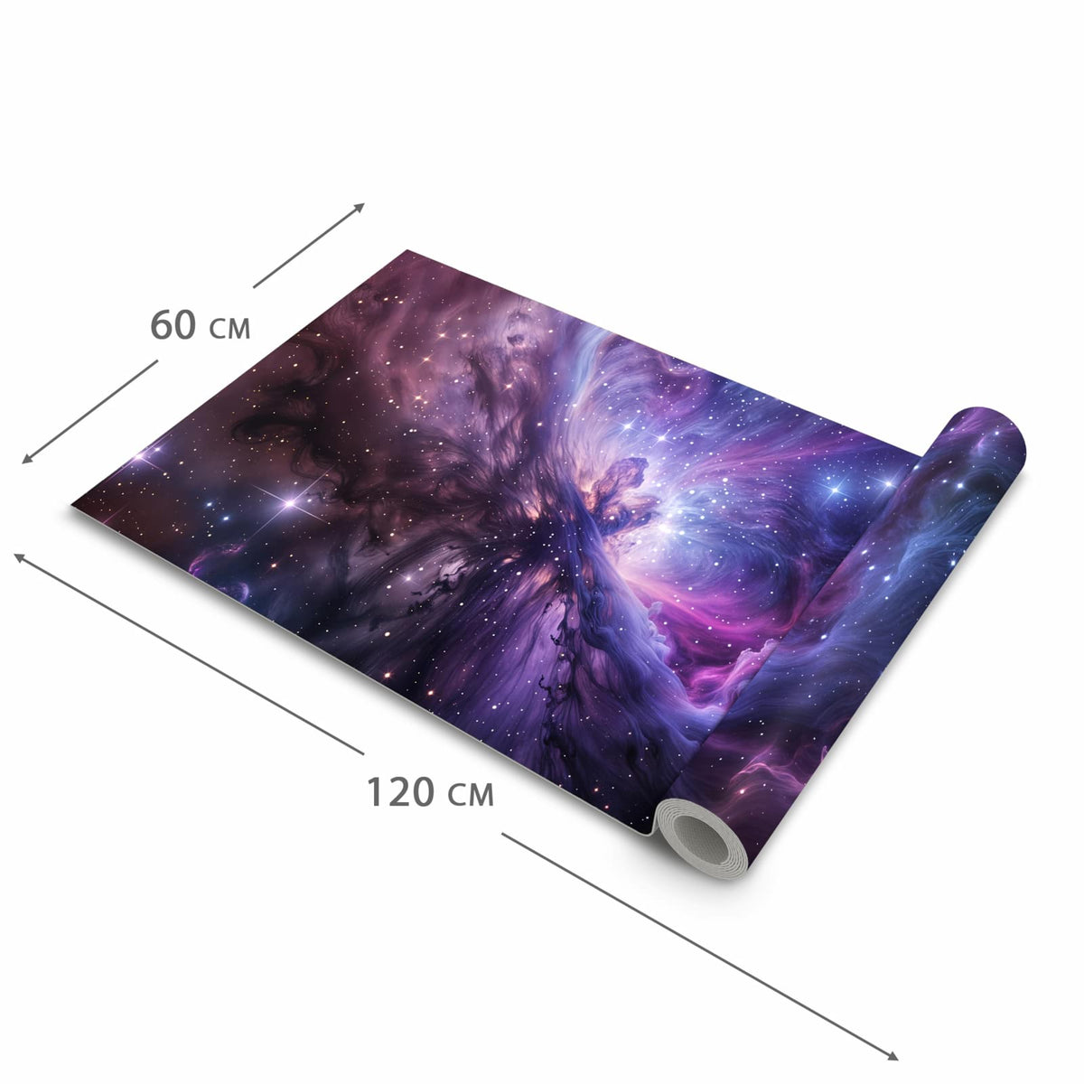 Formstabiler Küchenläufer mit Motiv Galaktisches Leuchten in der Grösse 80x280 cm