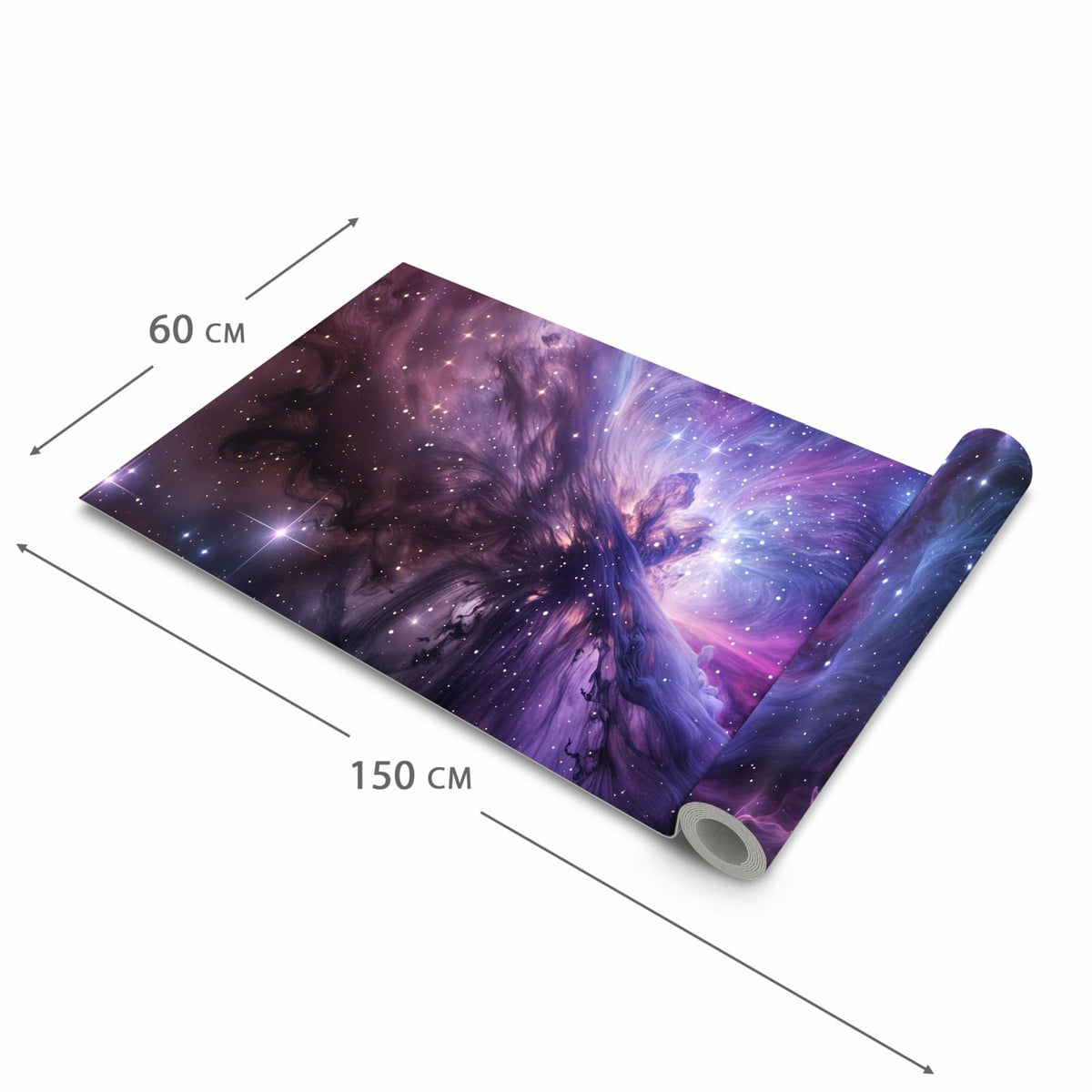Küchenteppich mit Motiv Galaktisches Leuchten in der Grösse 80x300 cm für sichere Aufbewahrung