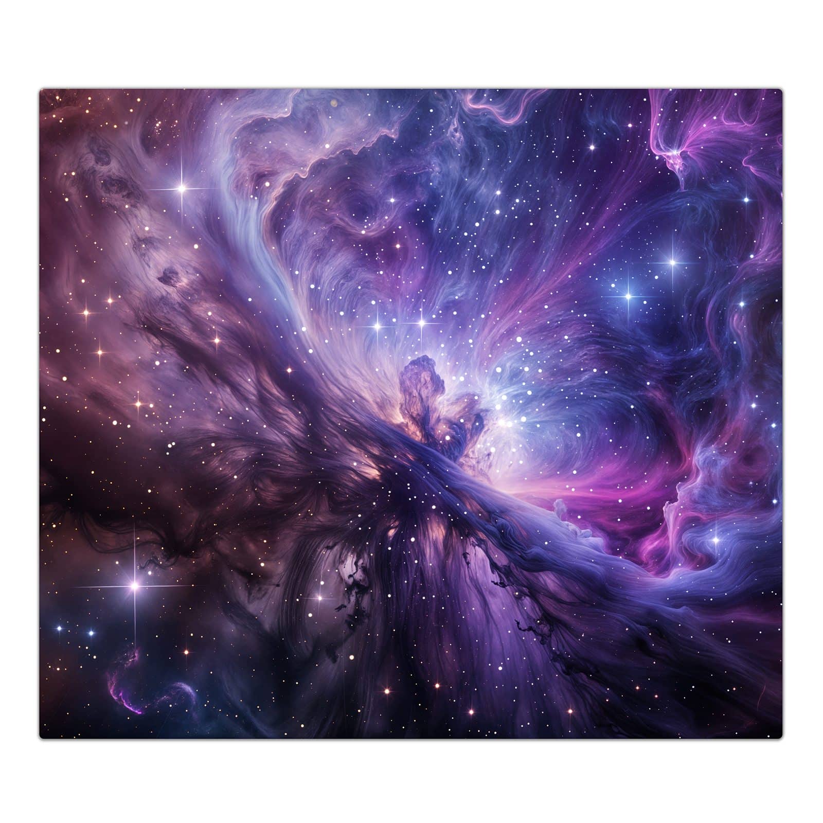 1-teilige Abdeckplatten für Ceranfeld mit Galaktisches Leuchten-Motiv in der Frontansicht #grösse_1-Teilig (60x52cm)