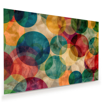 Wandbild mit dem Motiv Farbenfrohe Kreise