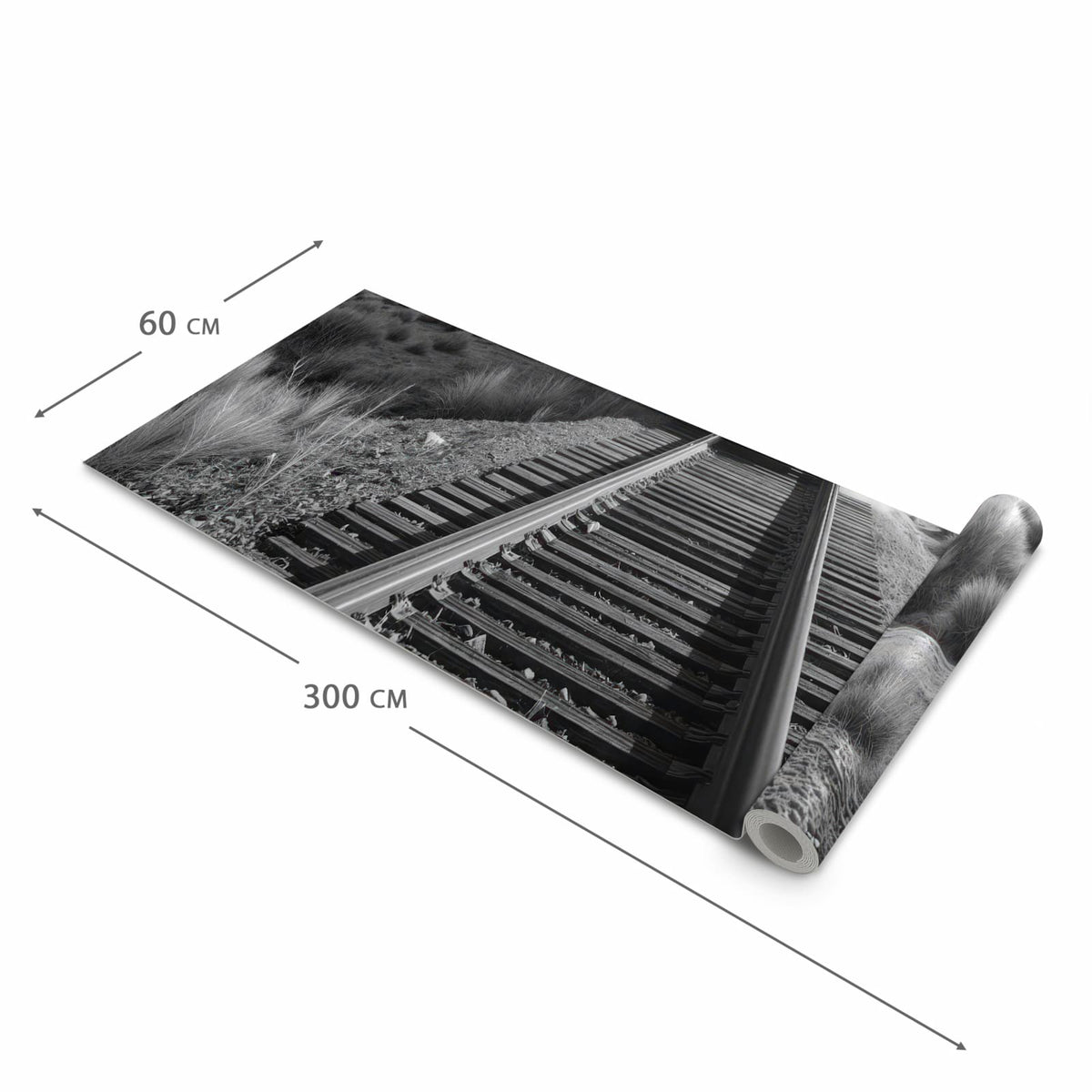 Rutschfester Bodenläufer Teppich mit Motiv Dampflok in Wüste in der Grösse 80x250 cm