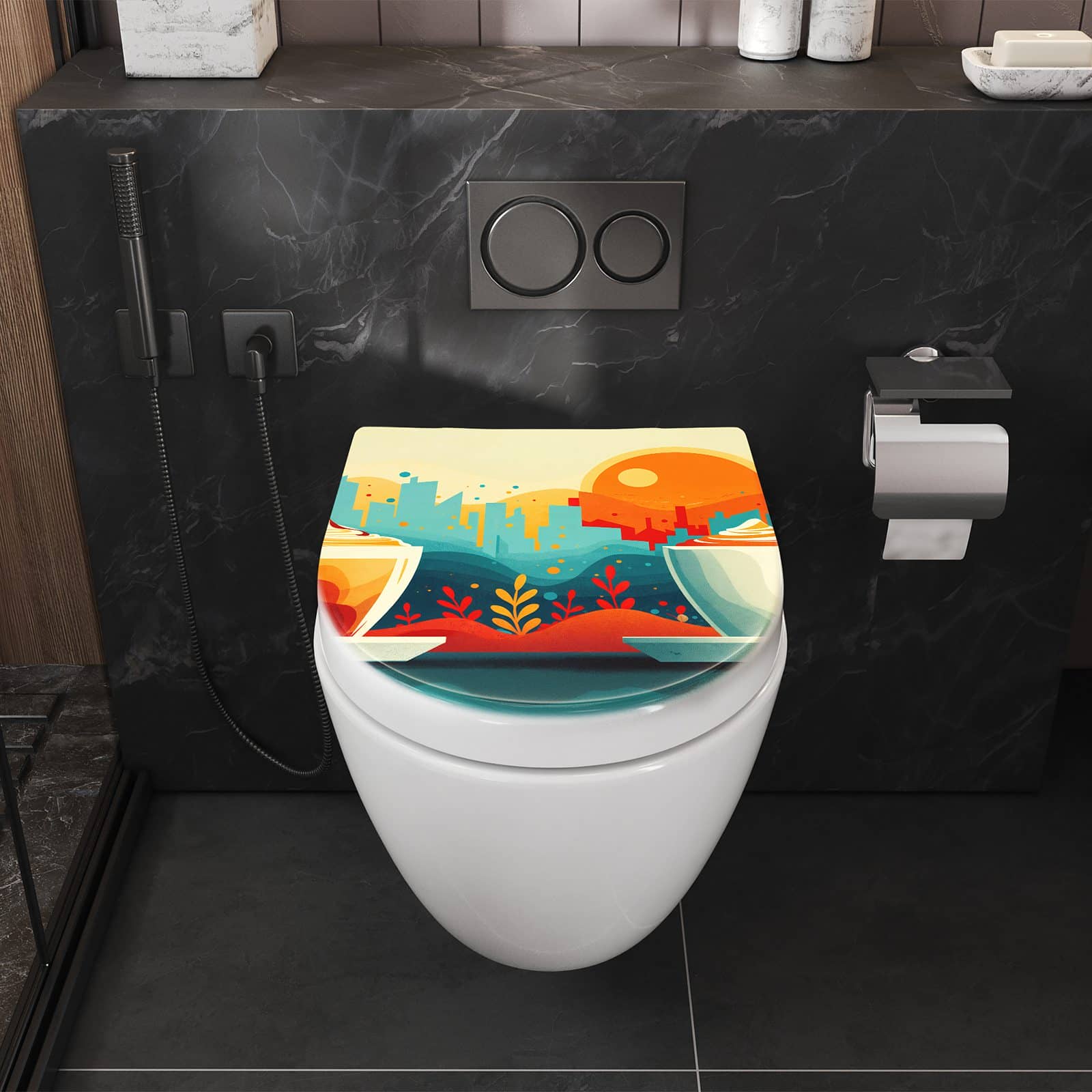 WC-Sitz mit Absenkautomatik Kaffee Am Abend