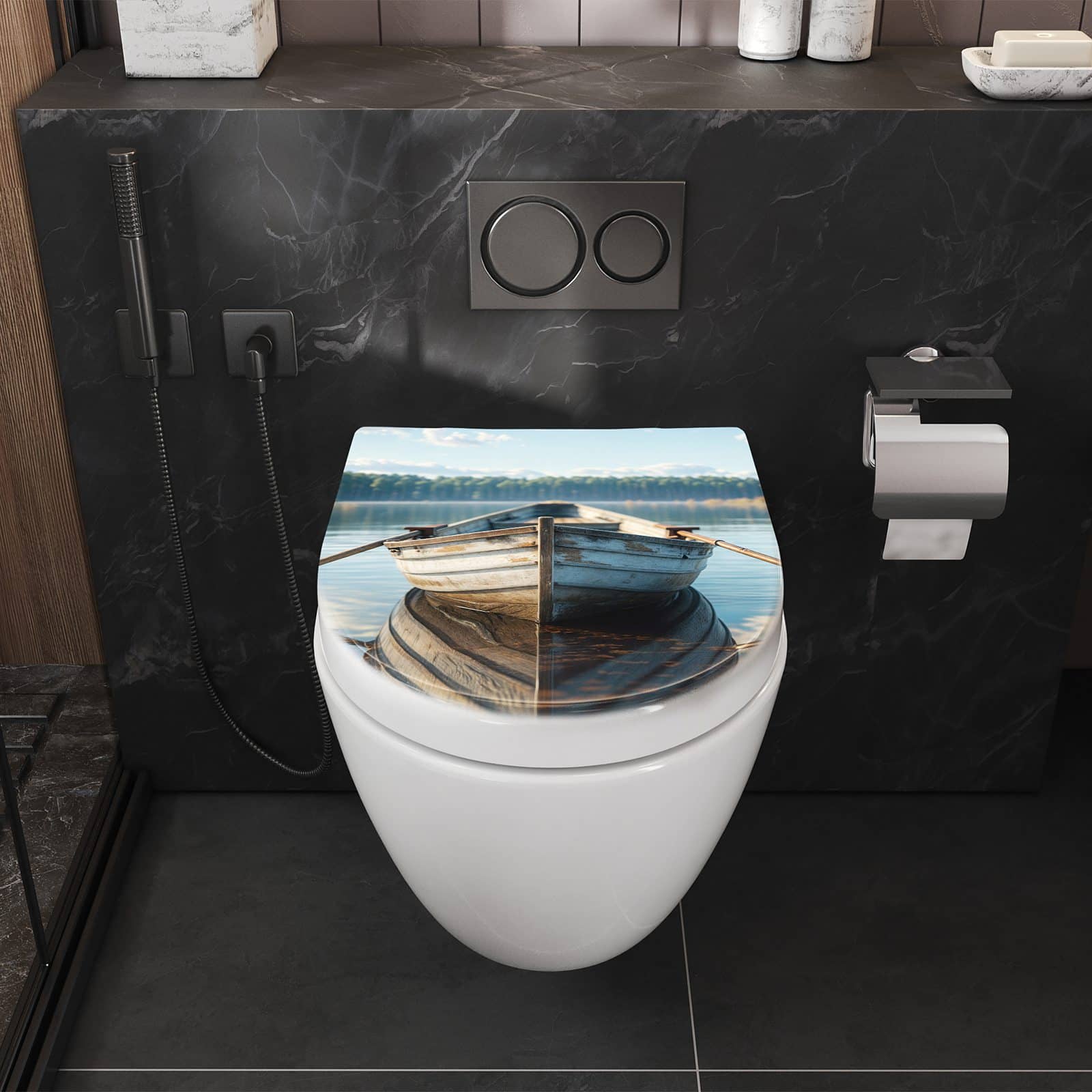 WC-Sitz mit Absenkautomatik Boot auf See