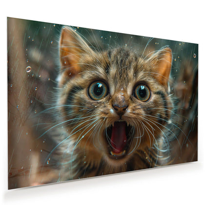 Wandbild mit dem Motiv Miauendes Kätzchen
