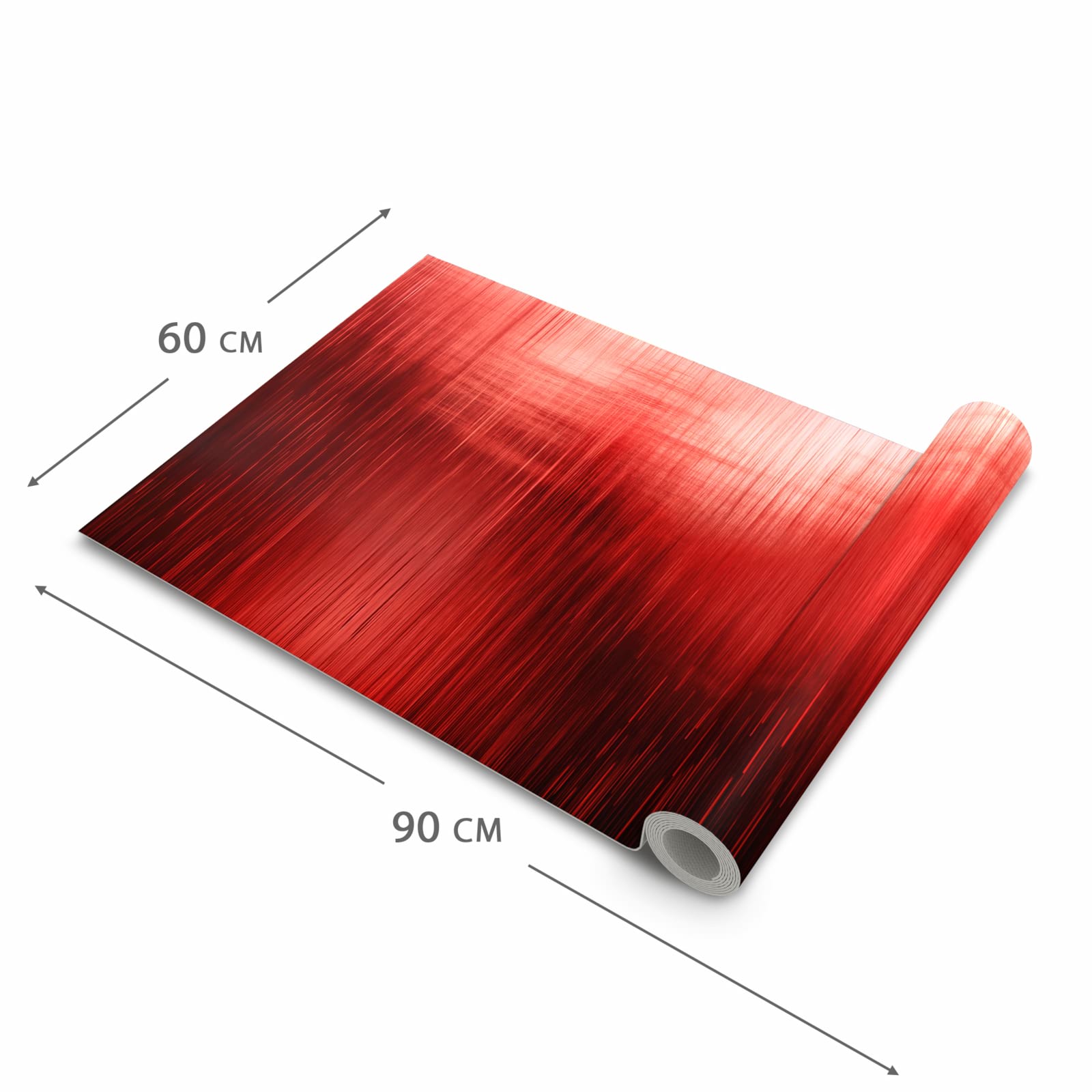 Hygienischer rutschfester Läufer mit Motiv Rote Textur in der Grösse 60x270 cm