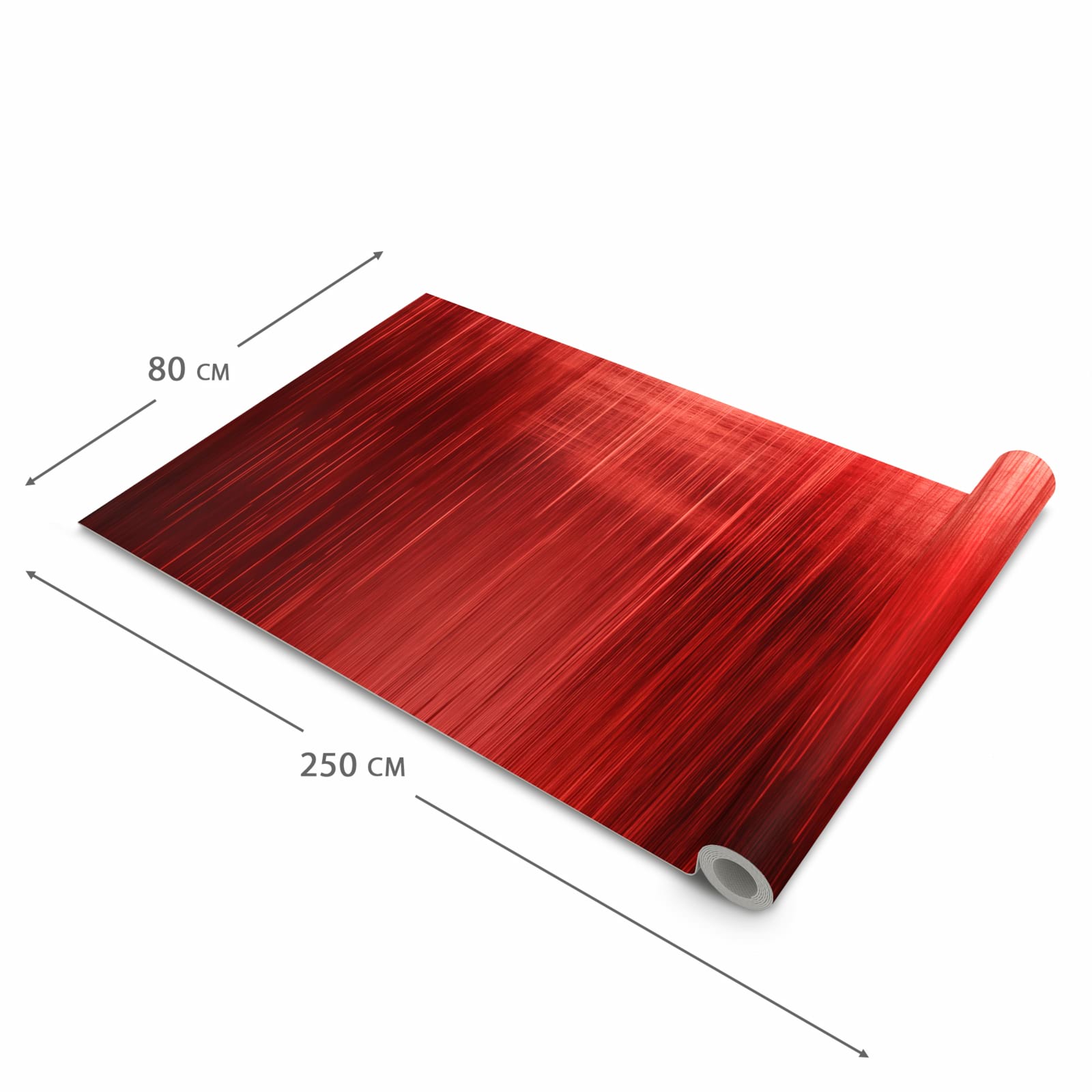 Waschbarer rutschfester Küchenteppich mit Motiv Rote Textur in der Grösse 60x300 cm