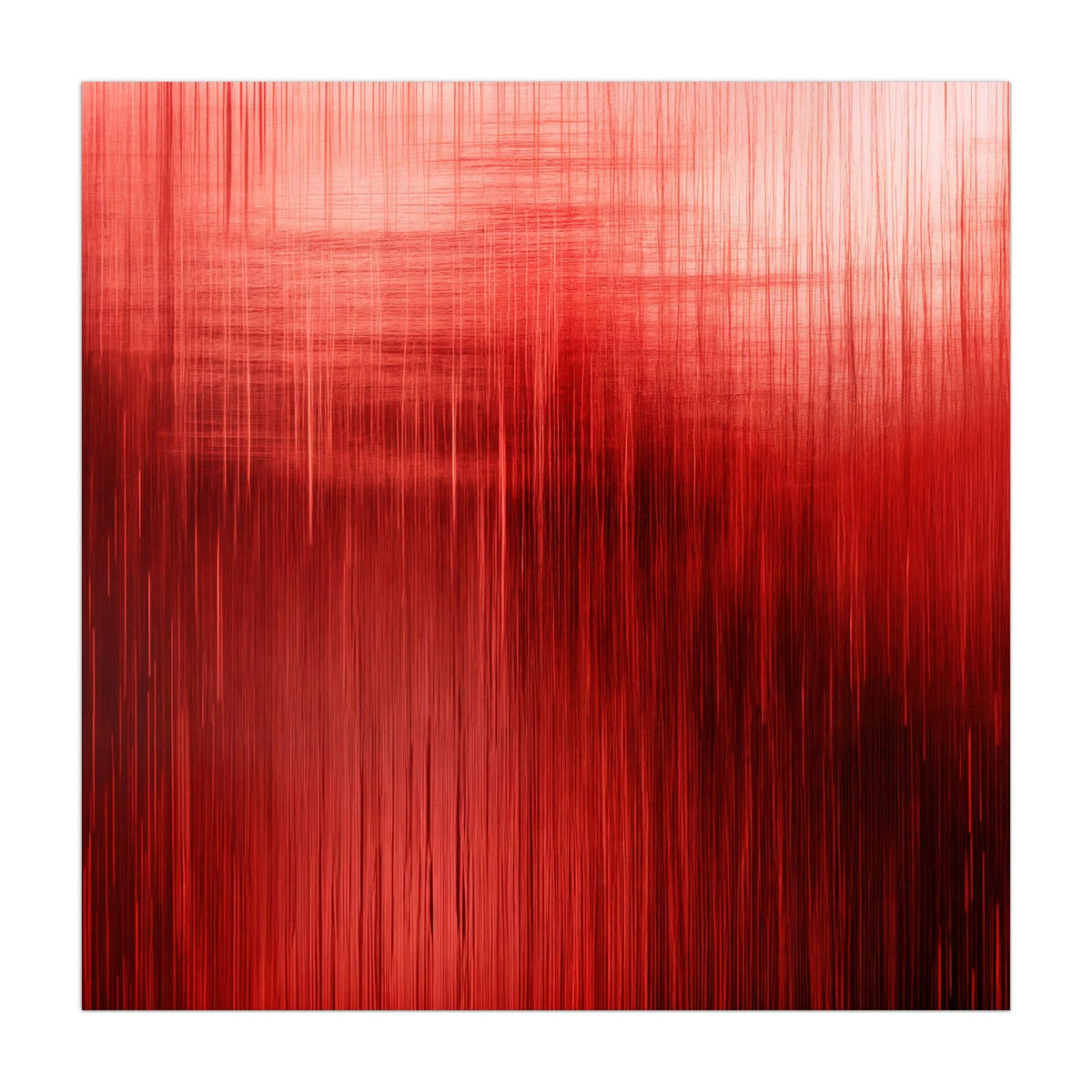 Küchenrückwand aus Glas Vertikale Linien in Rot im quadratischen Format, Motiv bildfüllend von vorn