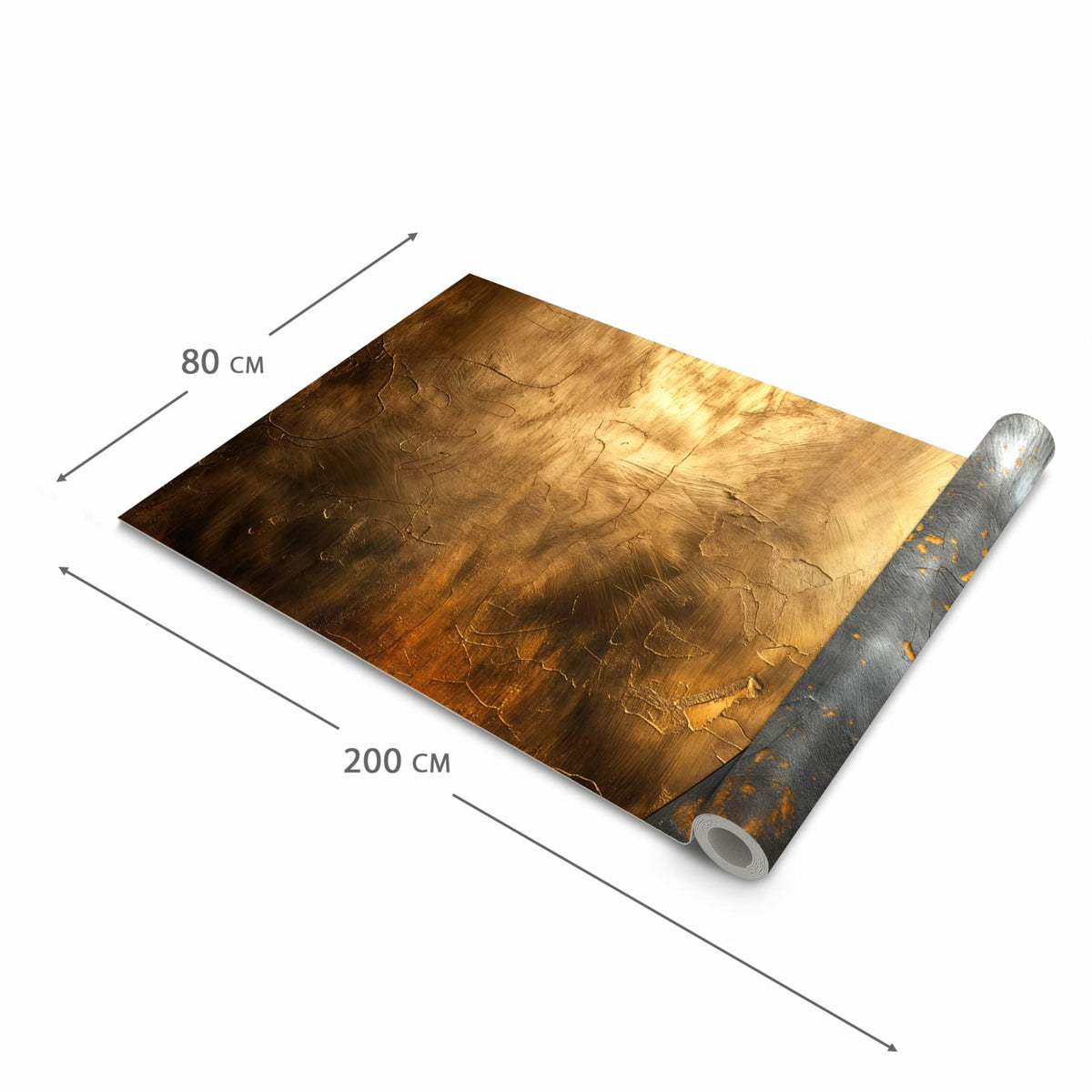 Langlebiger waschbarer Küchenläufer mit Motiv Metallische Textur in der Grösse 60x270 cm