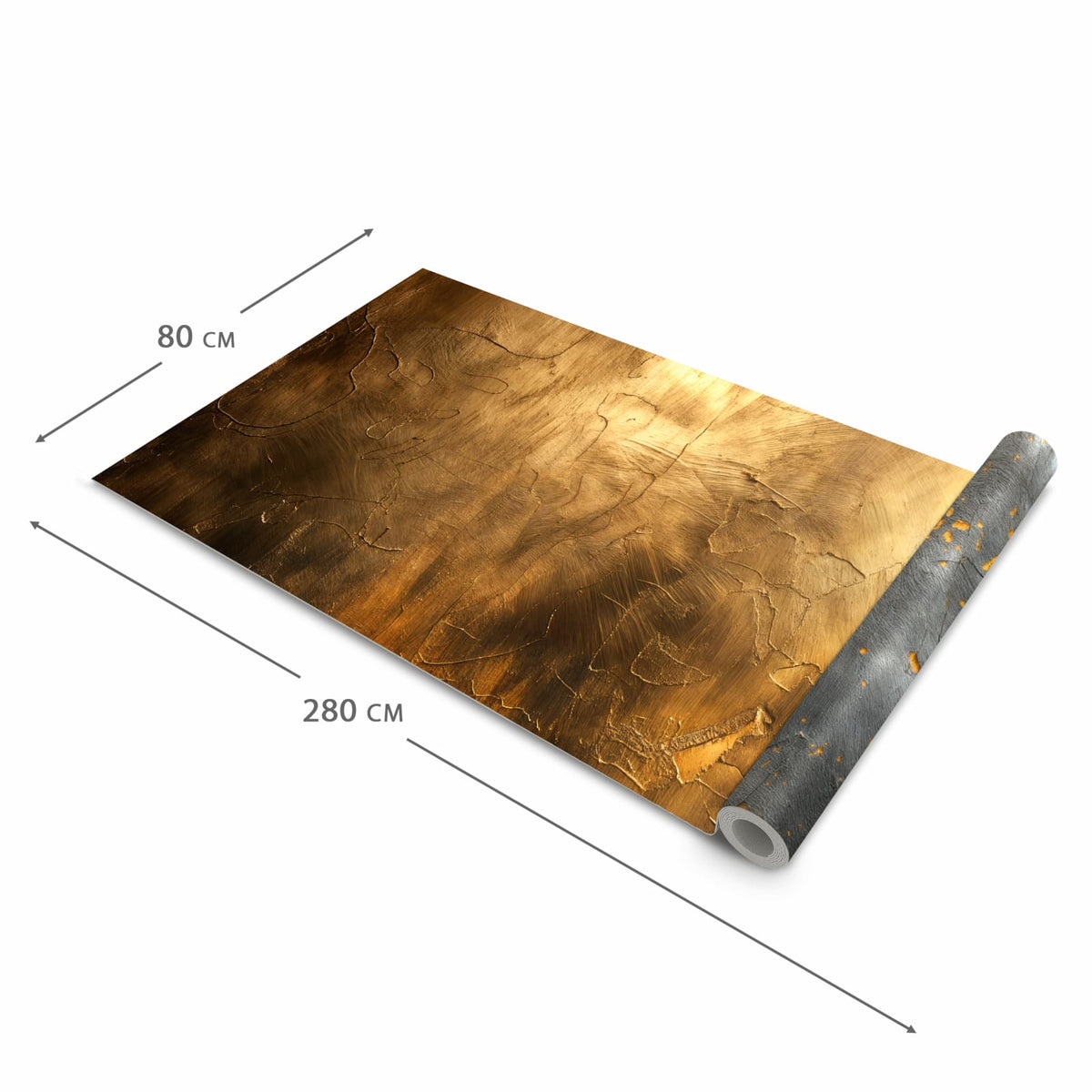 Feuchtigkeitsresistenter Küchenläufer mit Motiv Metallische Textur in der Größe 60x270 cm