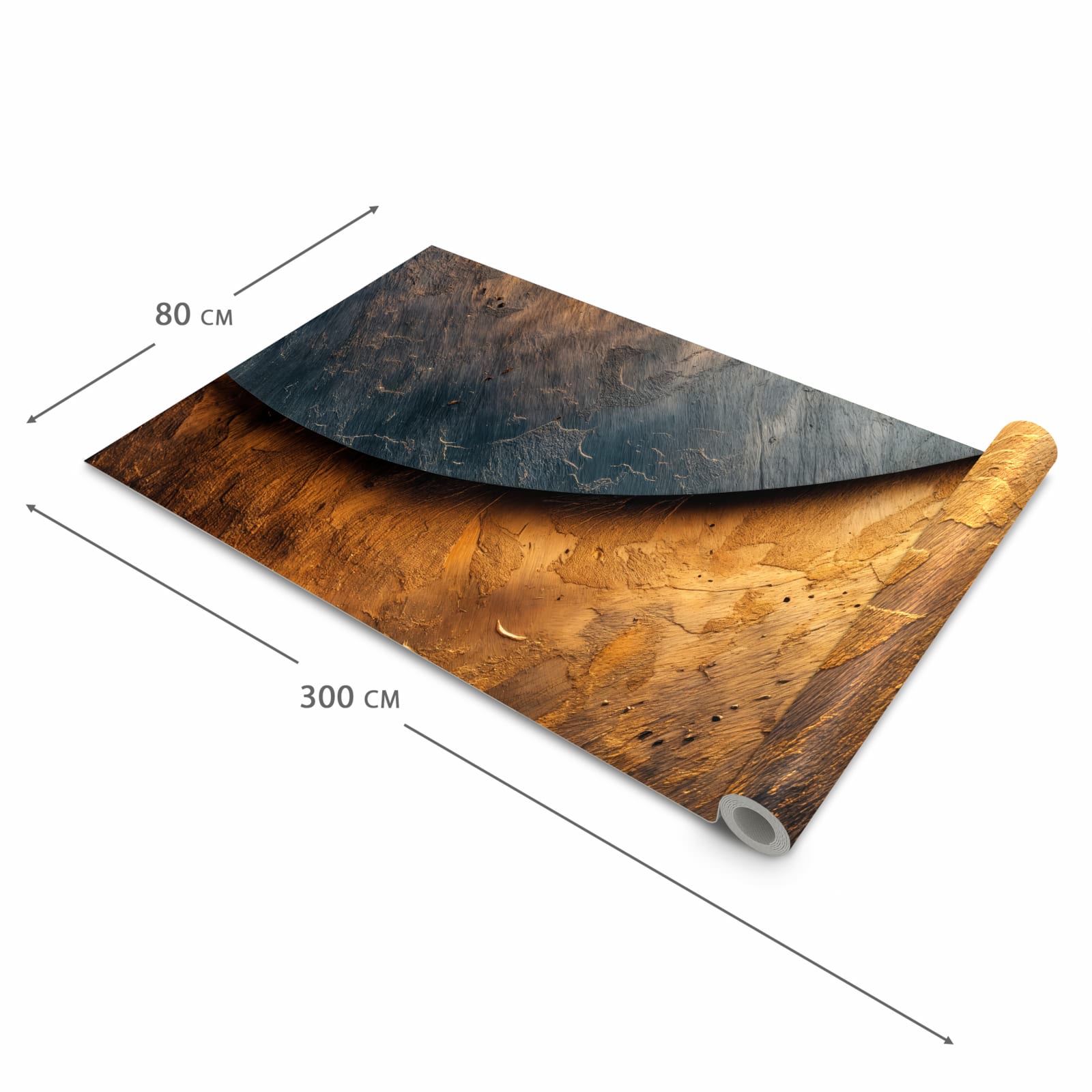 Langlebiger Küchenläufer mit Motiv Abstraktes Metall in der Grösse 60x240 cm