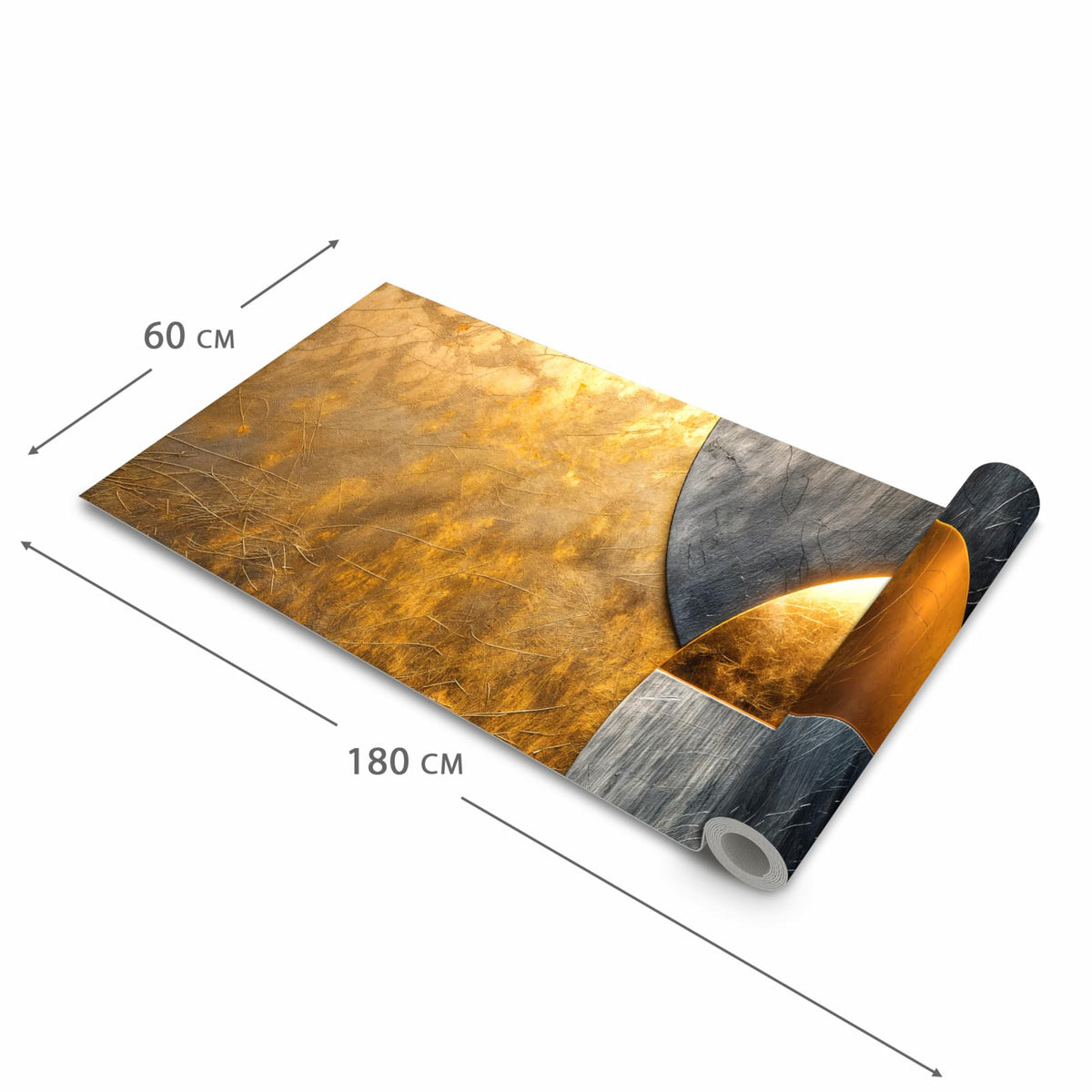 Hygienischer Küchenläufer mit Motiv Kreise von Abstrakte in der Größe 60x240 cm für den Flur