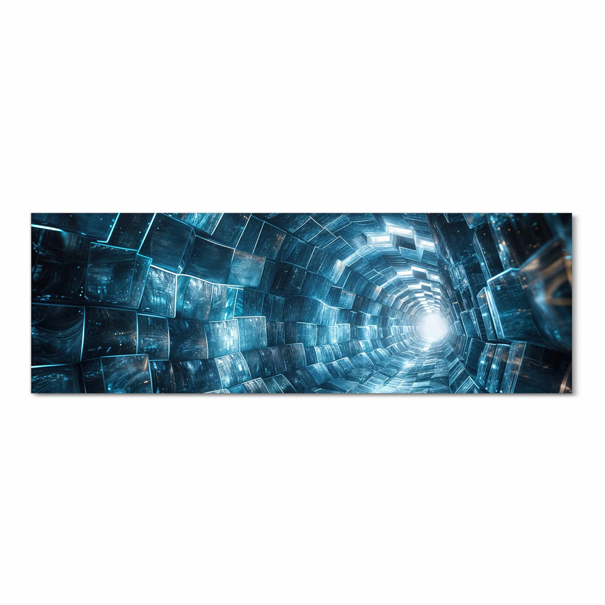 Geruchsneutraler waschbarer Küchenteppich mit Motiv Futuristischer Tunnel in Frontansicht