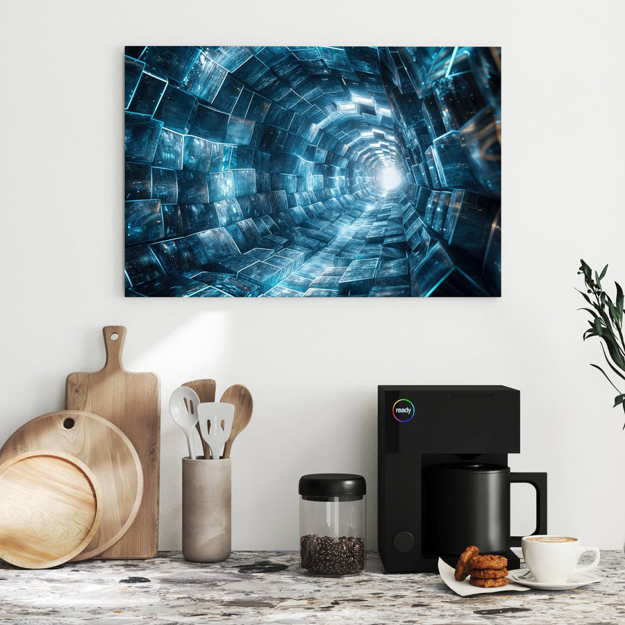 Maße Metall Magnettafel - Futuristischer Tunnel