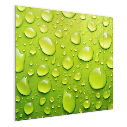 Magnettafel mit dem Motiv Tropfen auf Grün