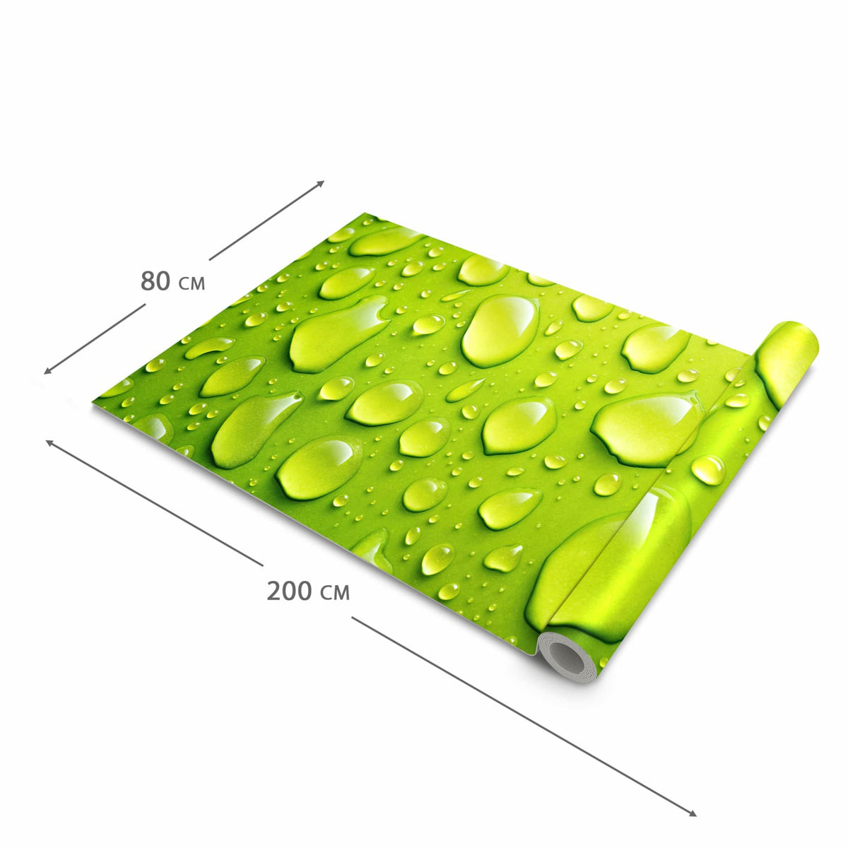 Abwaschbarer Küchenläufer mit Motiv Sanfte Wassertropfen in der Grösse 60x180 cm für Ordnung