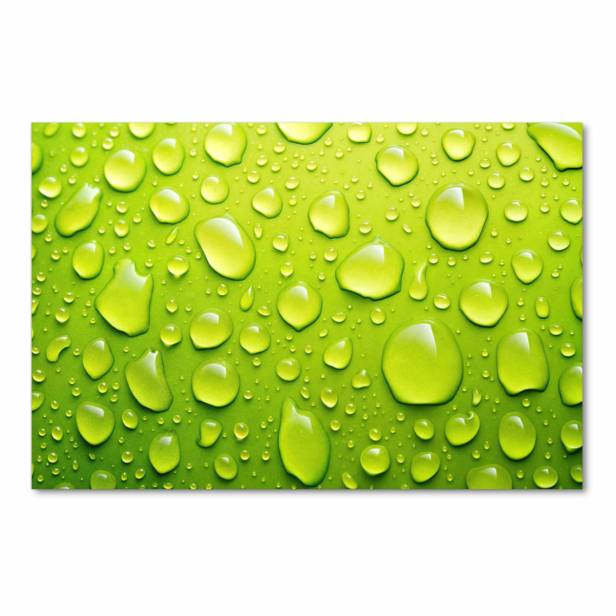 Geräuschdämpfender Küchenteppich mit Motiv Sanfte Wassertropfen in Frontansicht