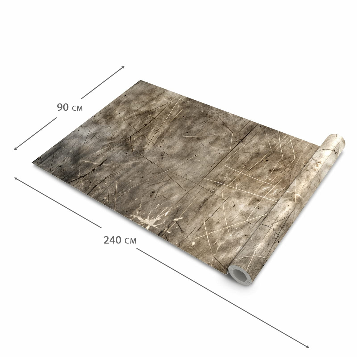 Rutschfester Küchenläufer mit Motiv Abstrakte Kratzstruktur in der Grösse 60x180 cm für angenehme Haptik