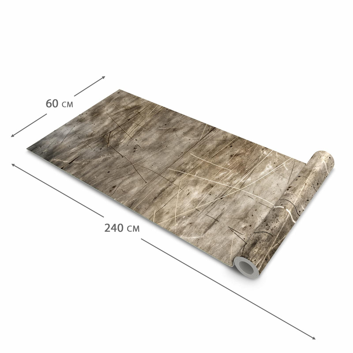 Fleckenresistenter Küchenteppich mit Motiv Abstrakte Kratzstruktur in der Grösse 60x150 cm, waschbar