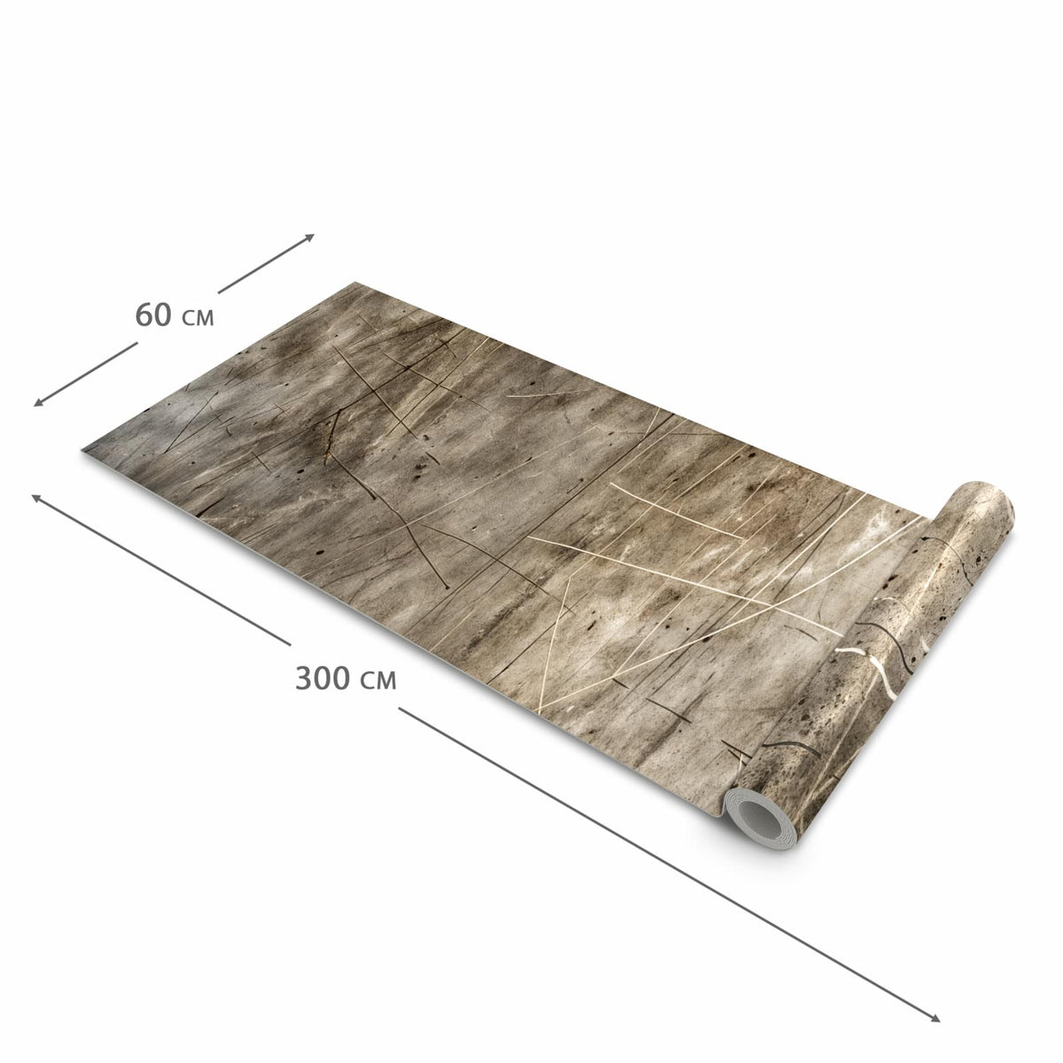 Geruchsneutraler großer Küchenteppich mit Motiv Abstrakte Kratzstruktur in der Größe 60x150 cm