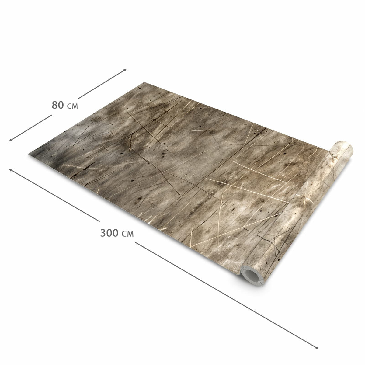 Rutschhemmender waschbarer Küchenläufer mit Motiv Abstrakte Kratzstruktur in der Größe 60x180 cm