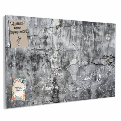 Metall Magnettafel mit dem Motiv Grauer Putz mit Rissen