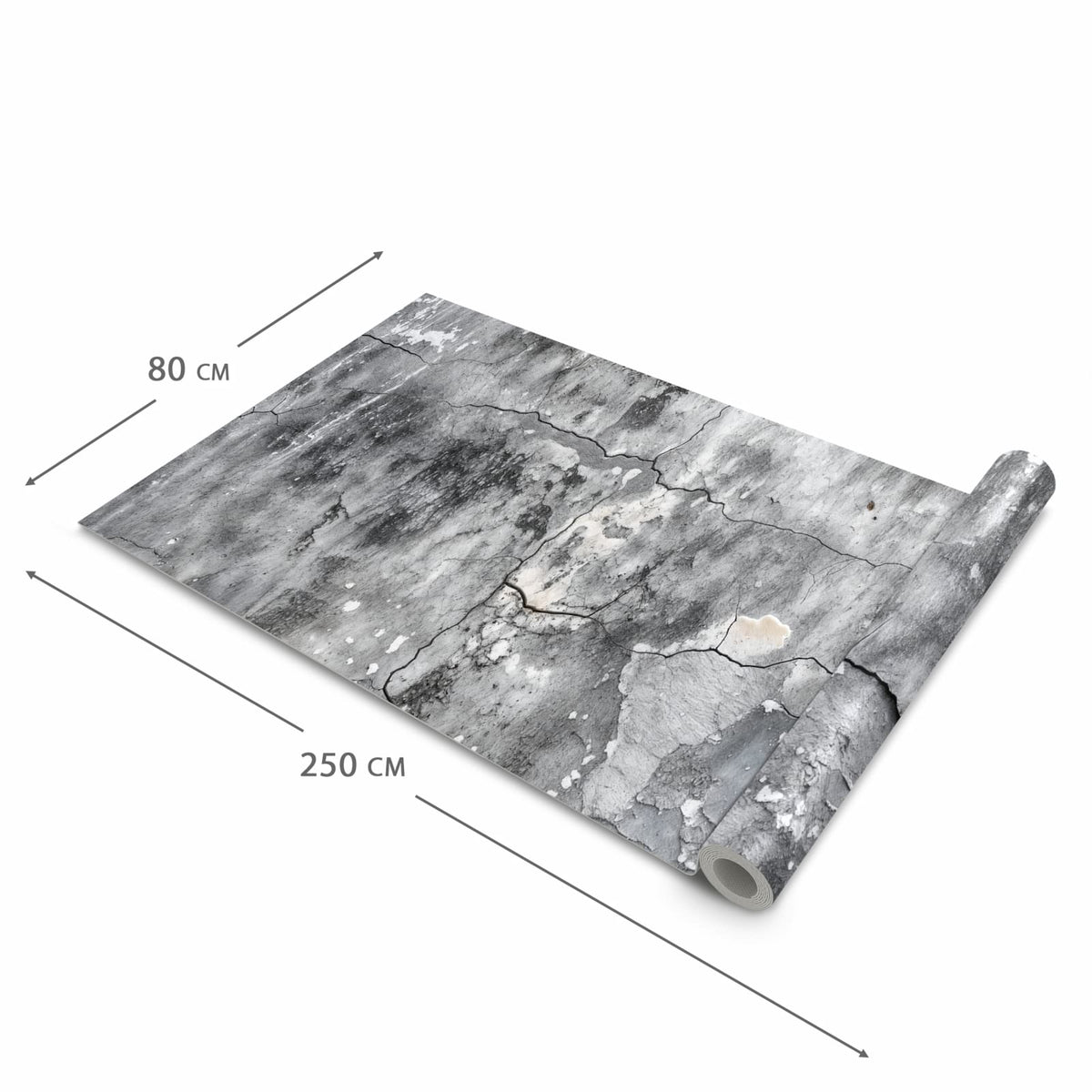 Formstabiler rutschfester Küchenteppich mit Motiv Gealterte Wandoberfläche in der Grösse 60x150 cm