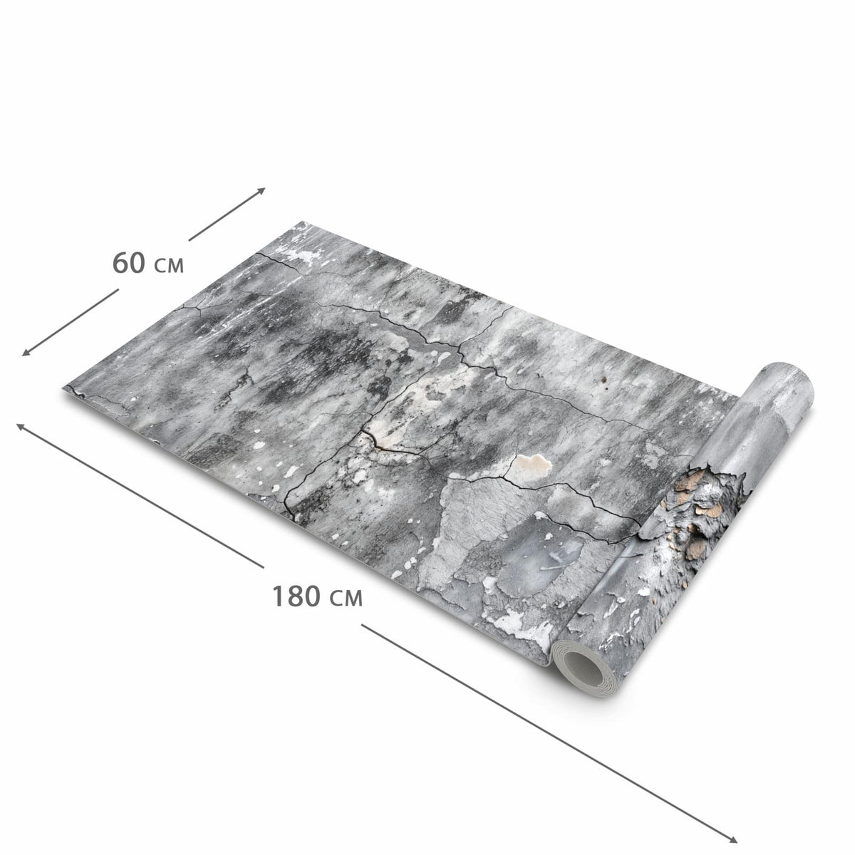 Rutschfester Läufer für Flur mit Motiv Gealterte Wandoberfläche in der Grösse 60x150 cm