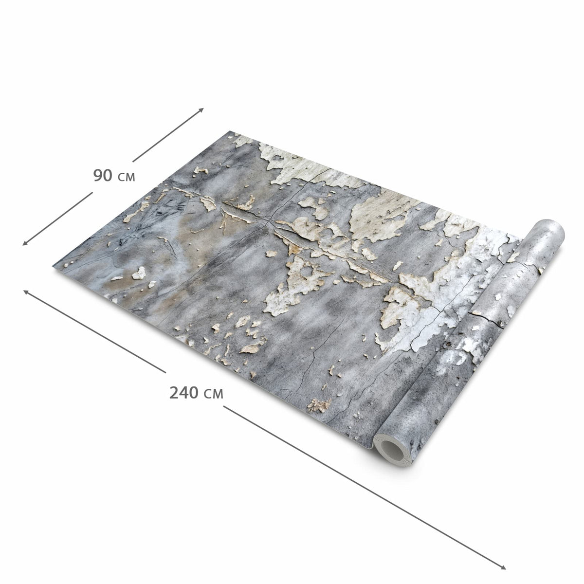 Strapazierfähiger waschbarer Küchenläufer mit Motiv Abblätternde Wand in der Grösse 60x150 cm