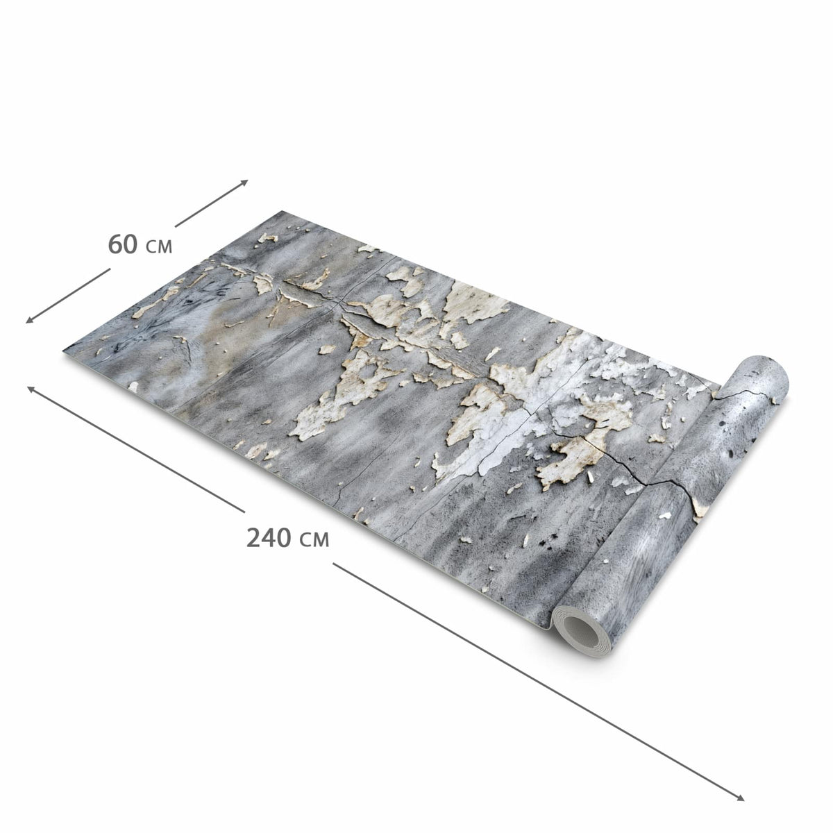 Geruchsneutraler Küchenläufer mit Motiv Abblätternde Wand in der Grösse 60x120 cm