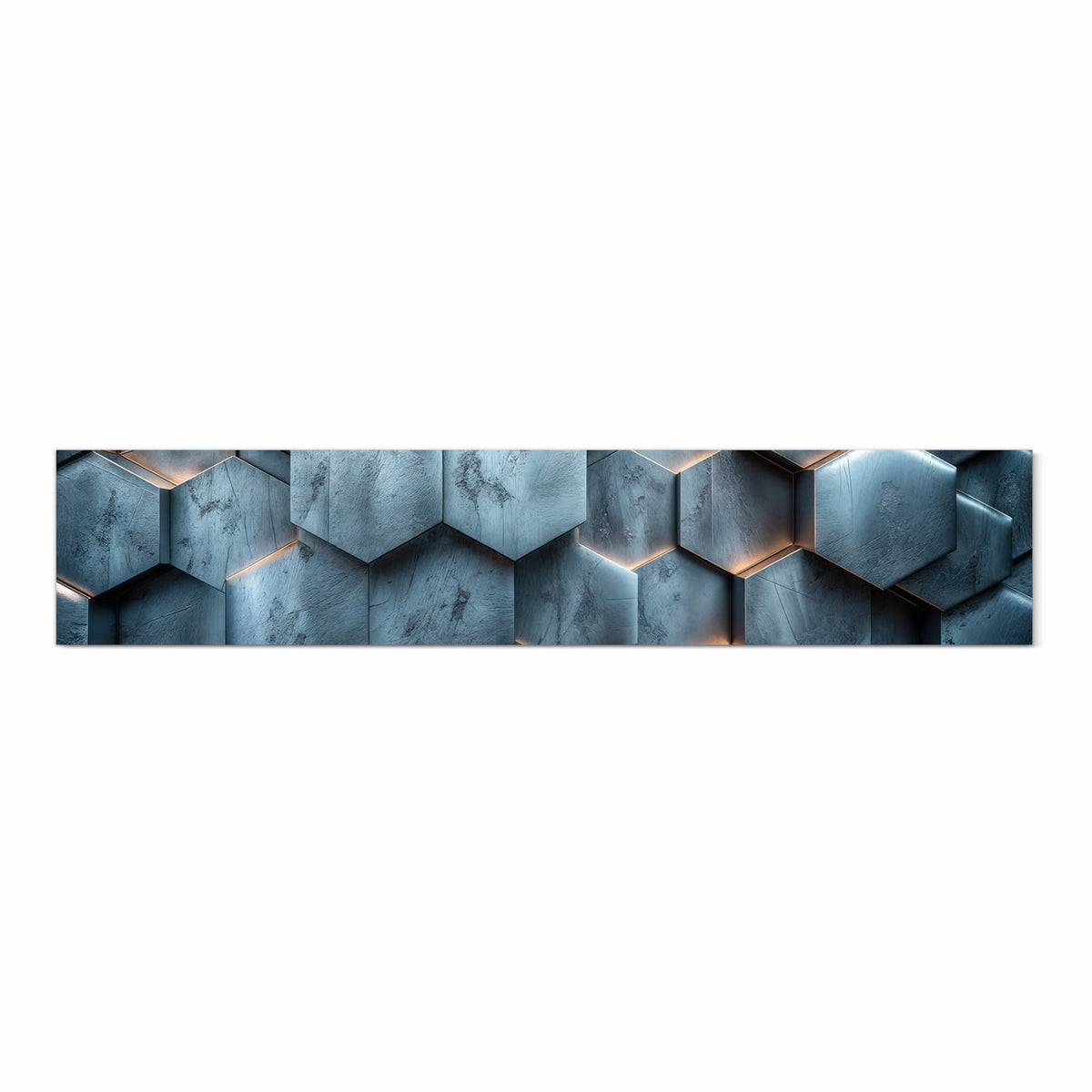 Komfortabler Küchenläufer mit Motiv Hexagon Struktur in Frontansicht