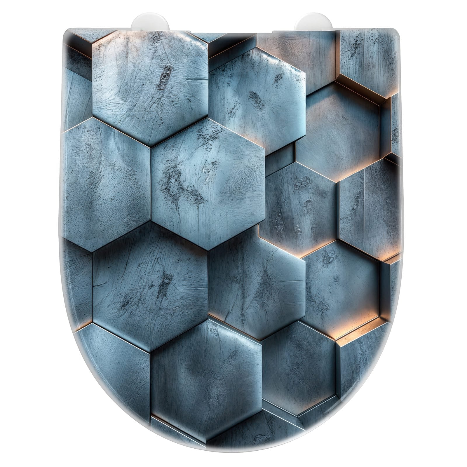 WC-Sitz mit Absenkautomatik Hexagon Struktur
