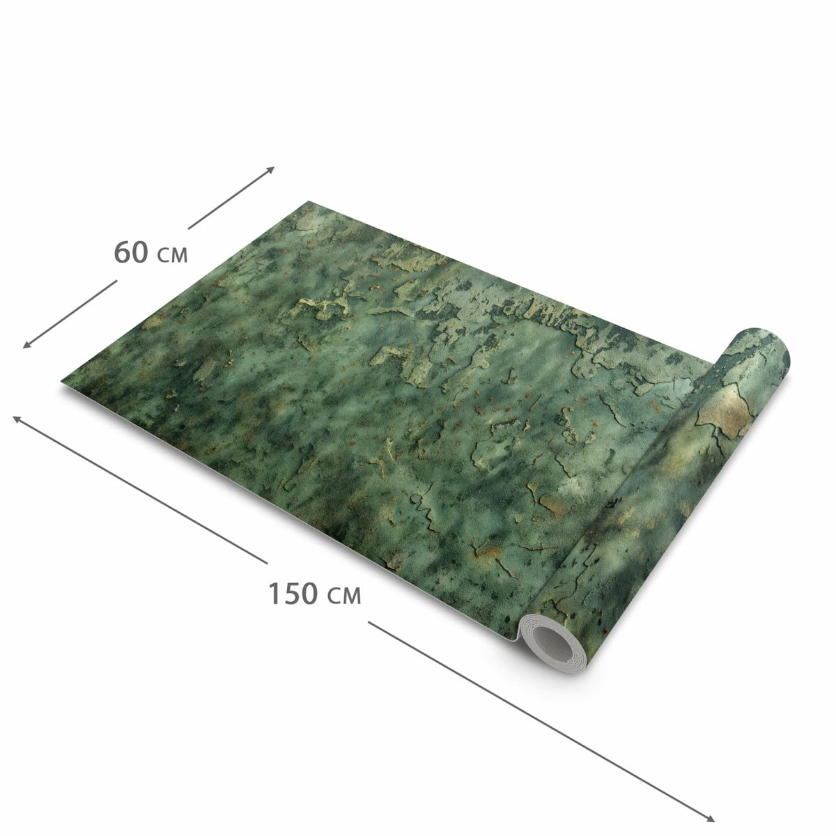 Geruchsneutraler Küchenteppich mit Motiv Verwitterte Textur in der Grösse 60x120 cm zum Waschen