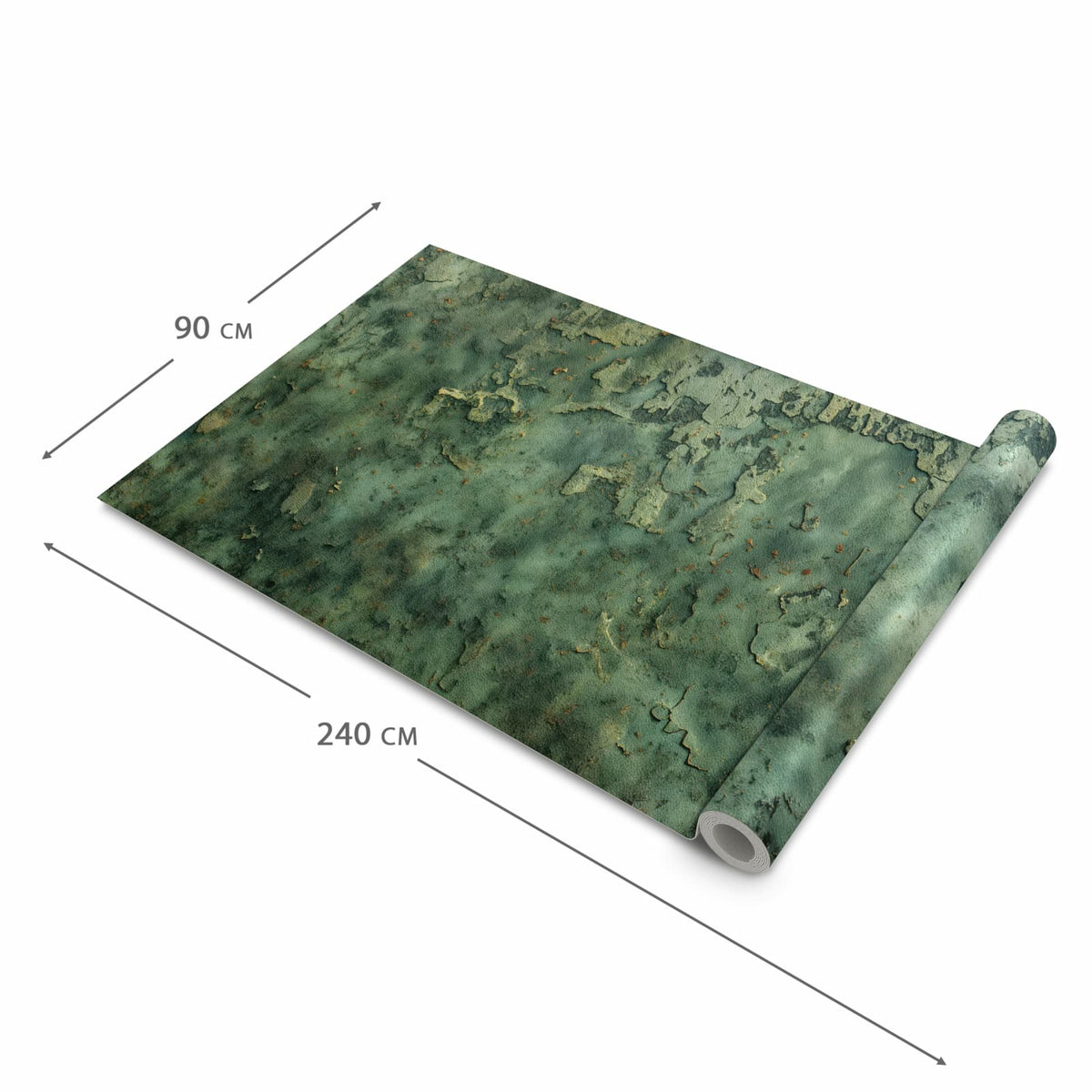 Langlebiger waschbarer Küchenläufer mit Motiv Verwitterte Textur in der Grösse 60x120 cm