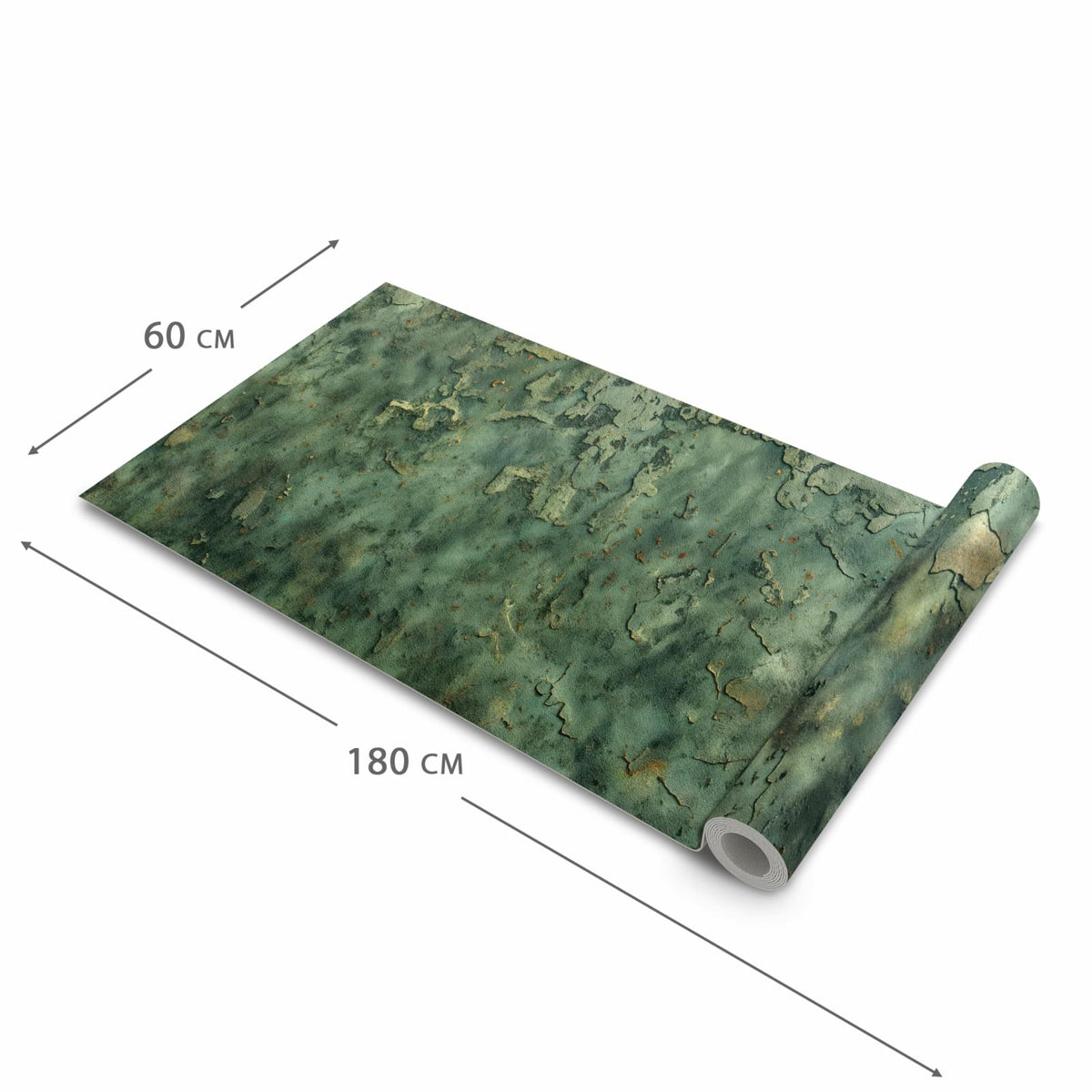 Langlebiger waschbarer Küchenteppich mit Motiv Verwitterte Textur in der Größe 60x120 cm