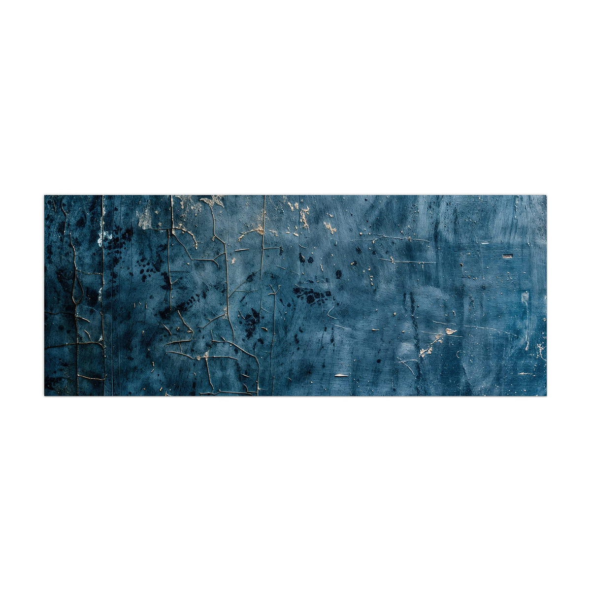 Küchenrückwand aus Glas Verwittertes Blau im Hochformat, Motiv bildfüllend von vorn