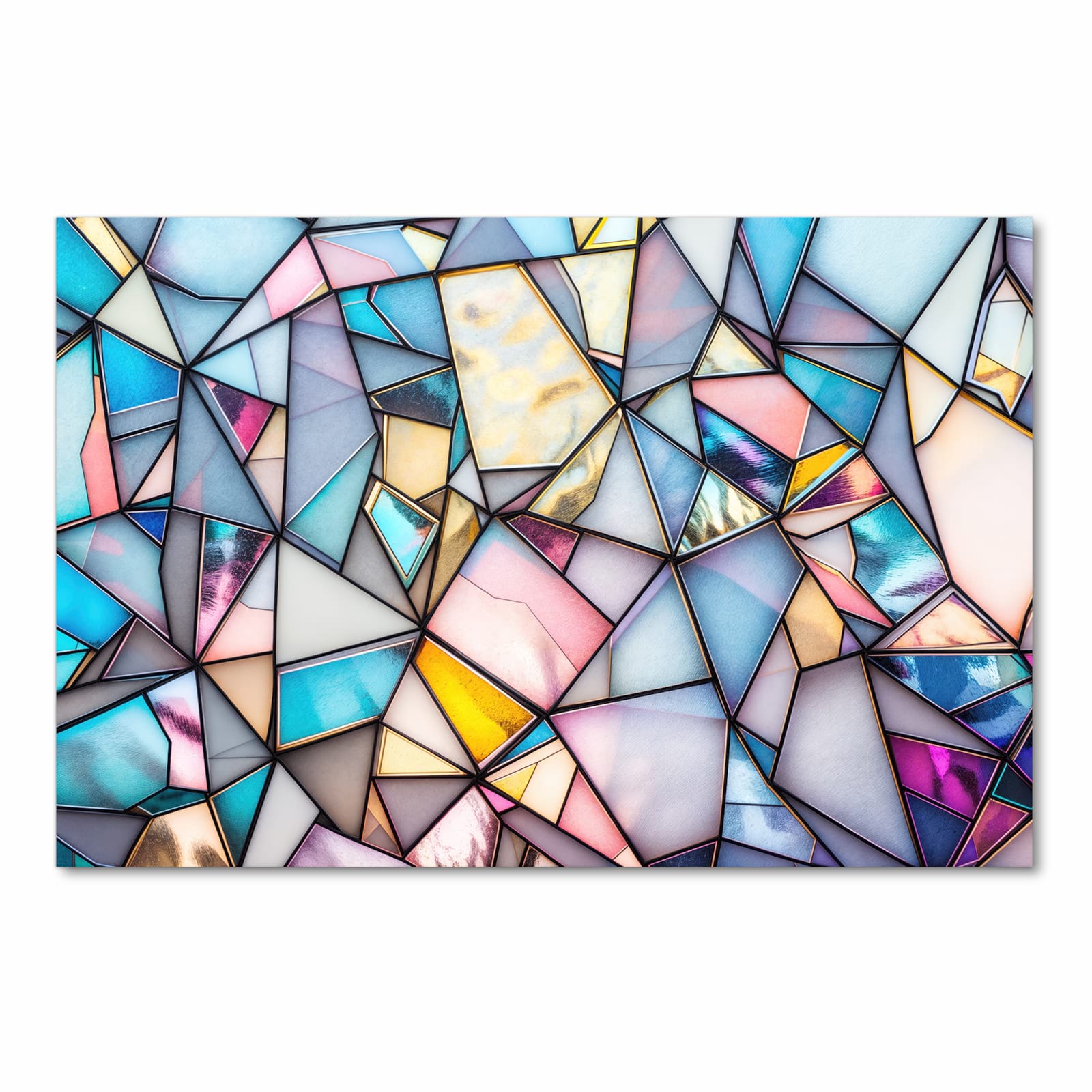Langlebiger Läufer für Eingangsbereich mit Motiv Buntes Glasmosaik in Frontansicht