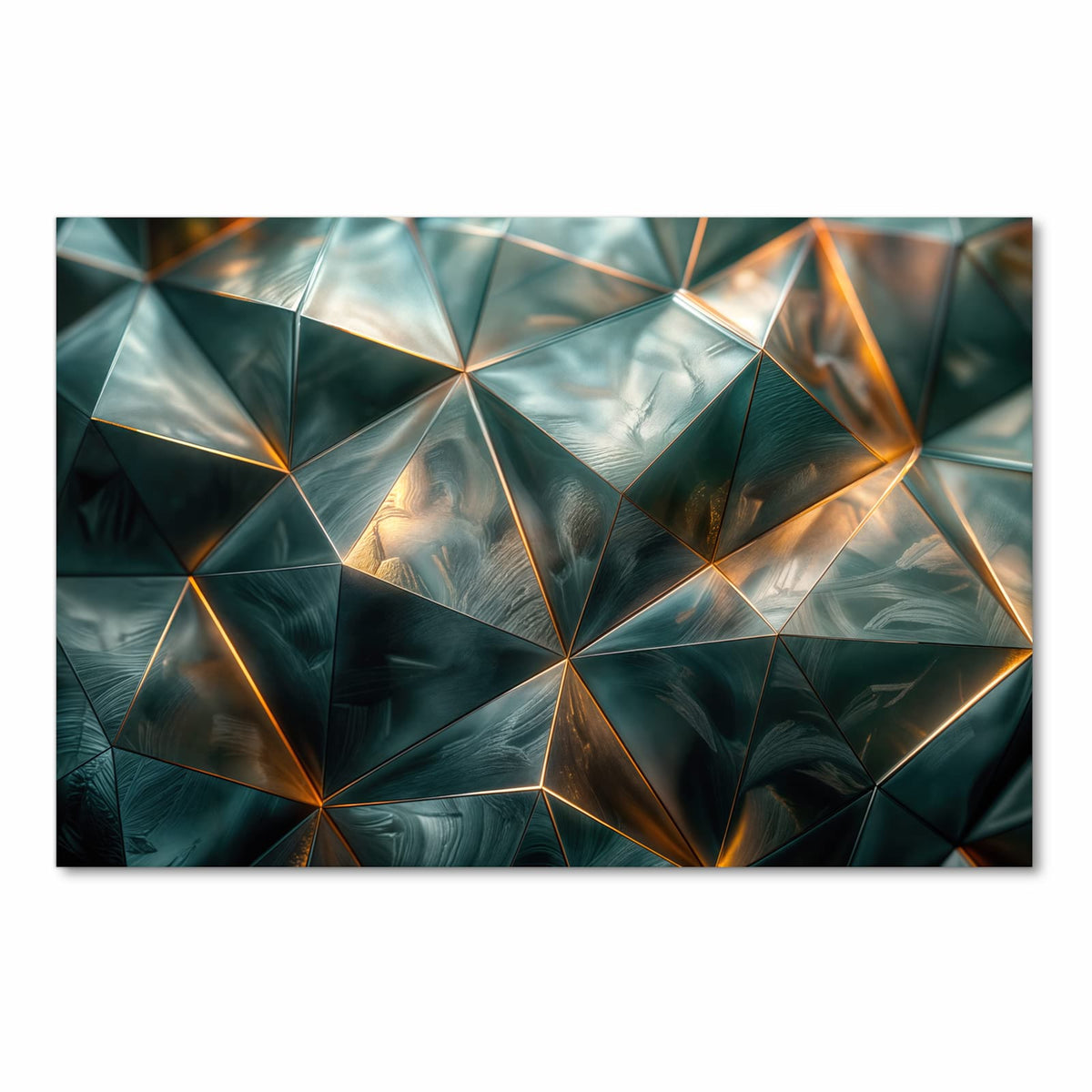 Geruchsneutraler Küchenläufer mit Motiv Kunstvolle Geometrie in Frontansicht