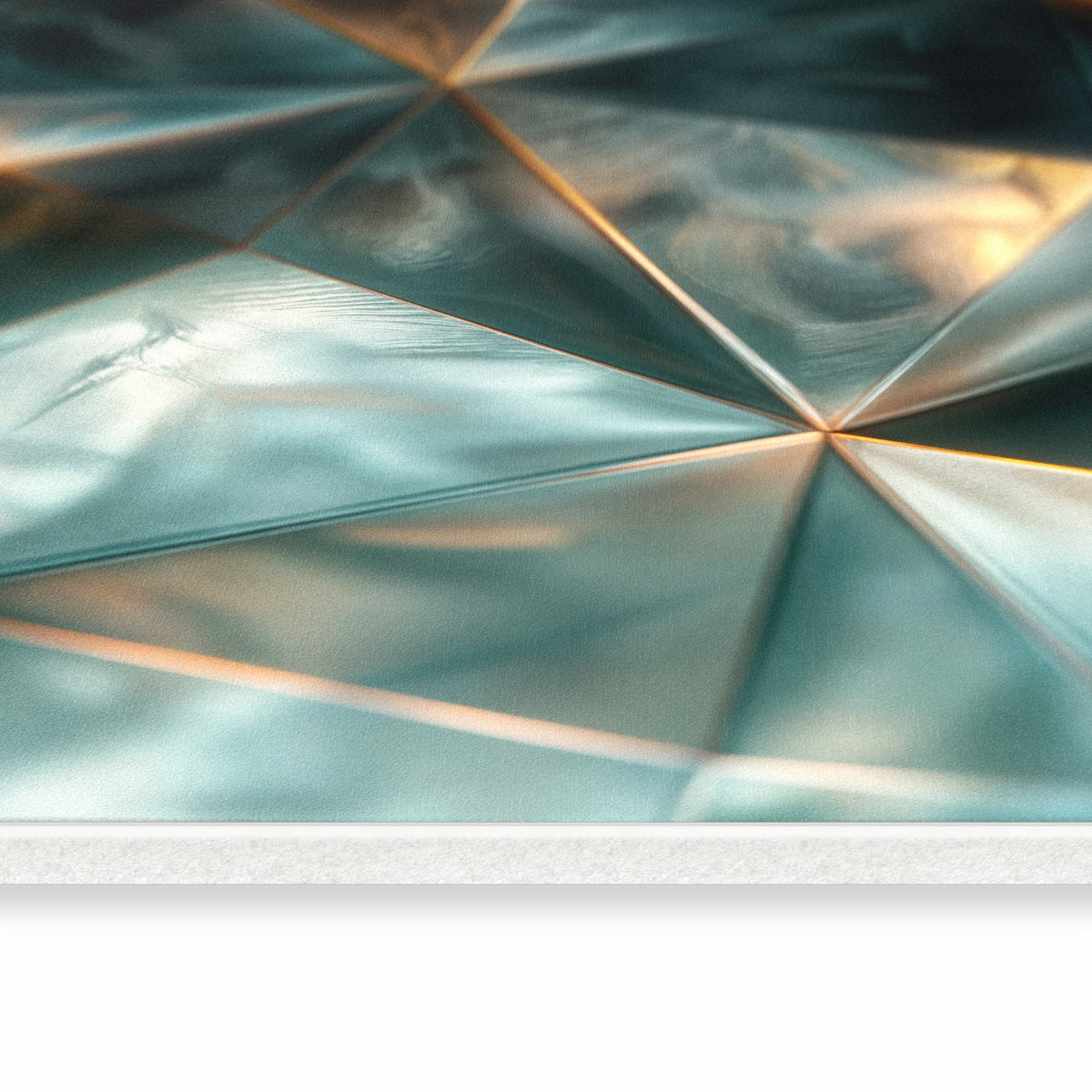 Geräuschdämpfender Küchenläufer mit Motiv Kunstvolle Geometrie in seitlicher Ansicht