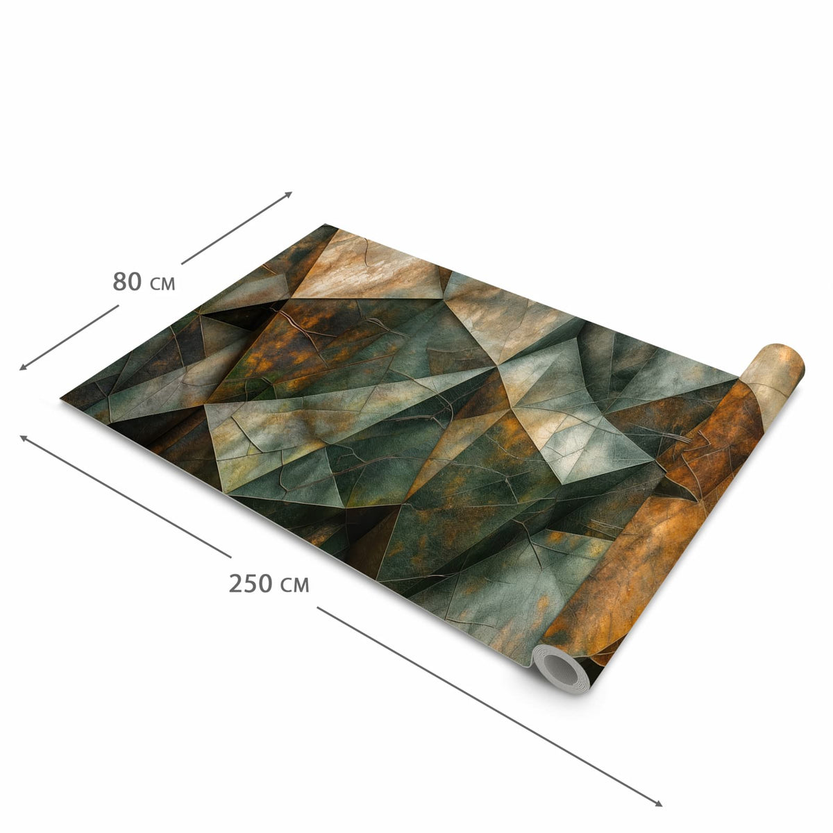 Abriebfester Küchenläufer mit Motiv Geometrische Abstraktion in der Grösse 90x180 cm