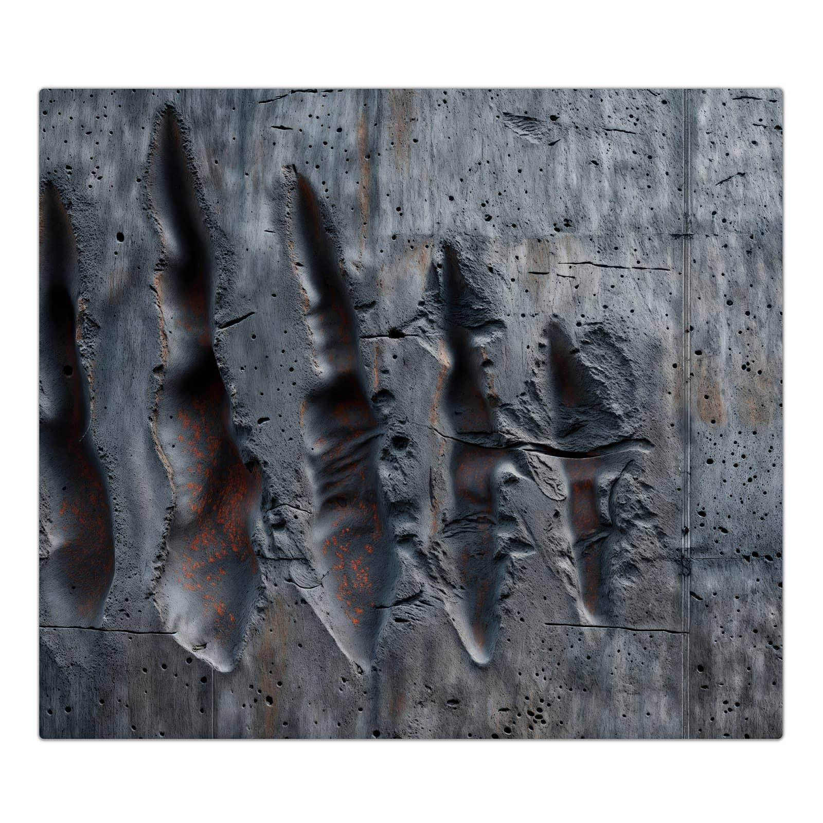 1-teilige Abdeckplatten für Ceranfeld mit Strukturiertes Muster-Motiv in der Frontansicht #grösse_1-Teilig (60x52cm)