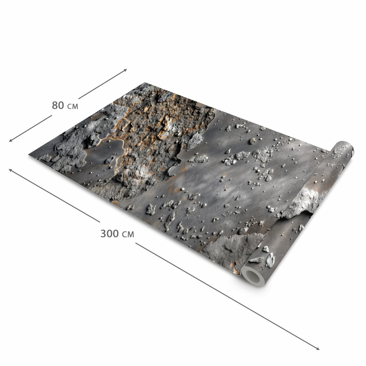 Küchenläufer mit Motiv Verwitterte Oberfläche in der Grösse 80x280 cm für Ordnung & Übersicht