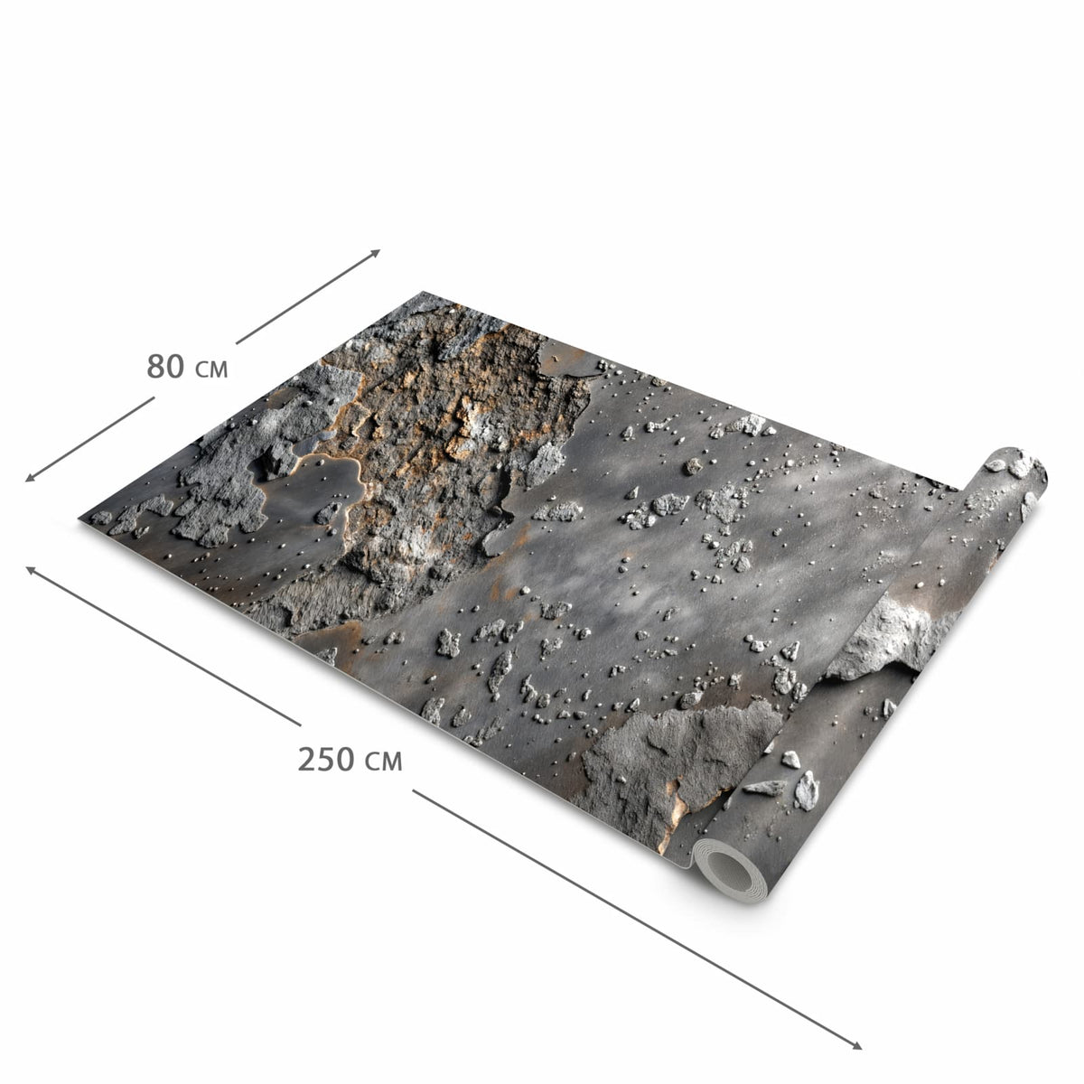 Feuchtigkeitsresistenter Teppich für die Küche mit Motiv Verwitterte Oberfläche in der Grösse 80x280 cm