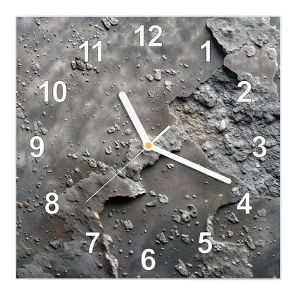 Wanduhr Quadratisch mit dem Motiv Rauer Beton