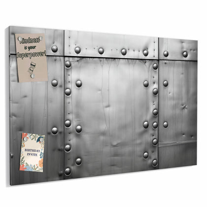 Metall Magnettafel mit dem Motiv Stahlplatten mit Nieten