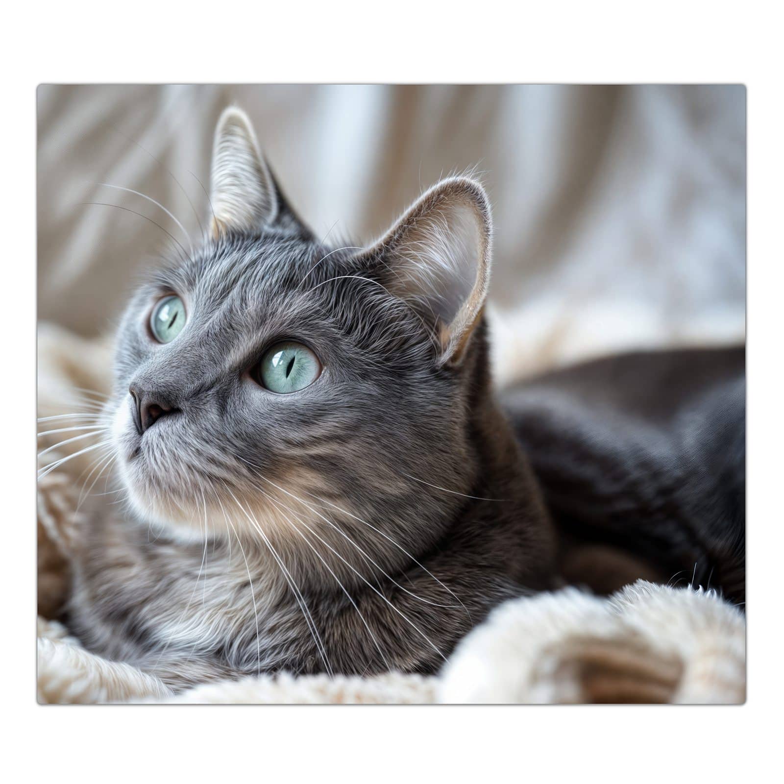 1-teilige Abdeckplatten für Ceranfeld mit Kuschelige Katze-Motiv in der Frontansicht #grösse_1-Teilig (60x52cm)