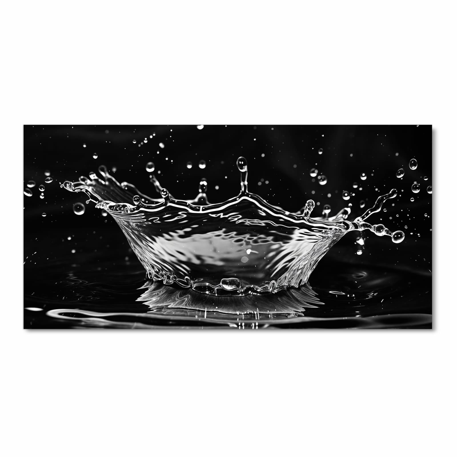 Waschbarer rutschfester Läufer mit Motiv Sanfte Wasserspritzer in Frontansicht