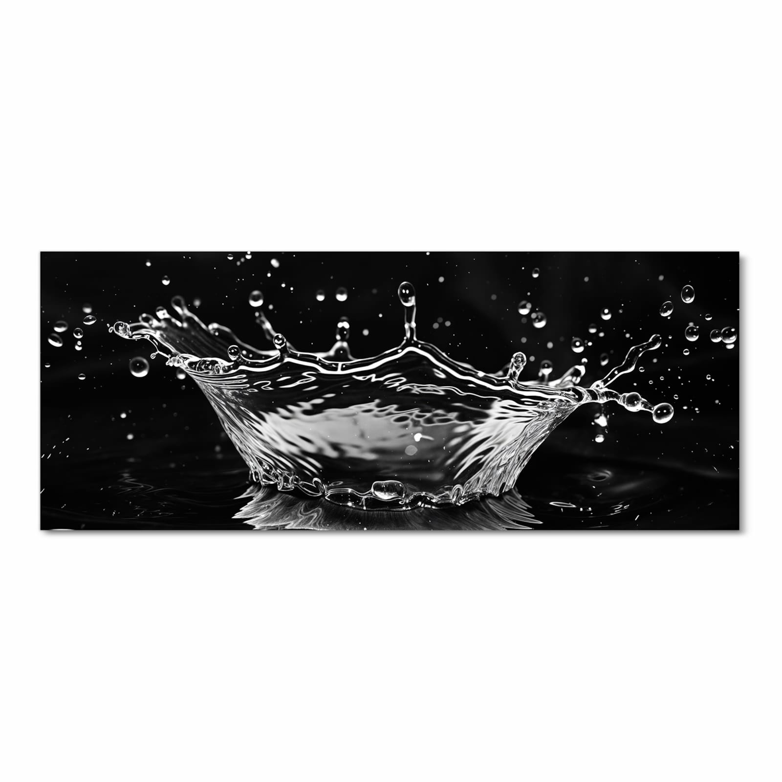 Langlebiger dünner Küchenteppich mit Motiv Sanfte Wasserspritzer in Frontansicht