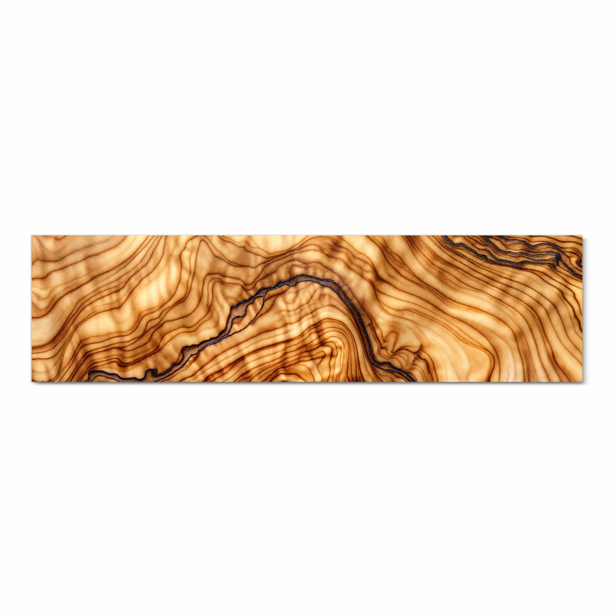 Wasserabweisender Läufer für die Küche mit Motiv Holzmuster in Frontansicht